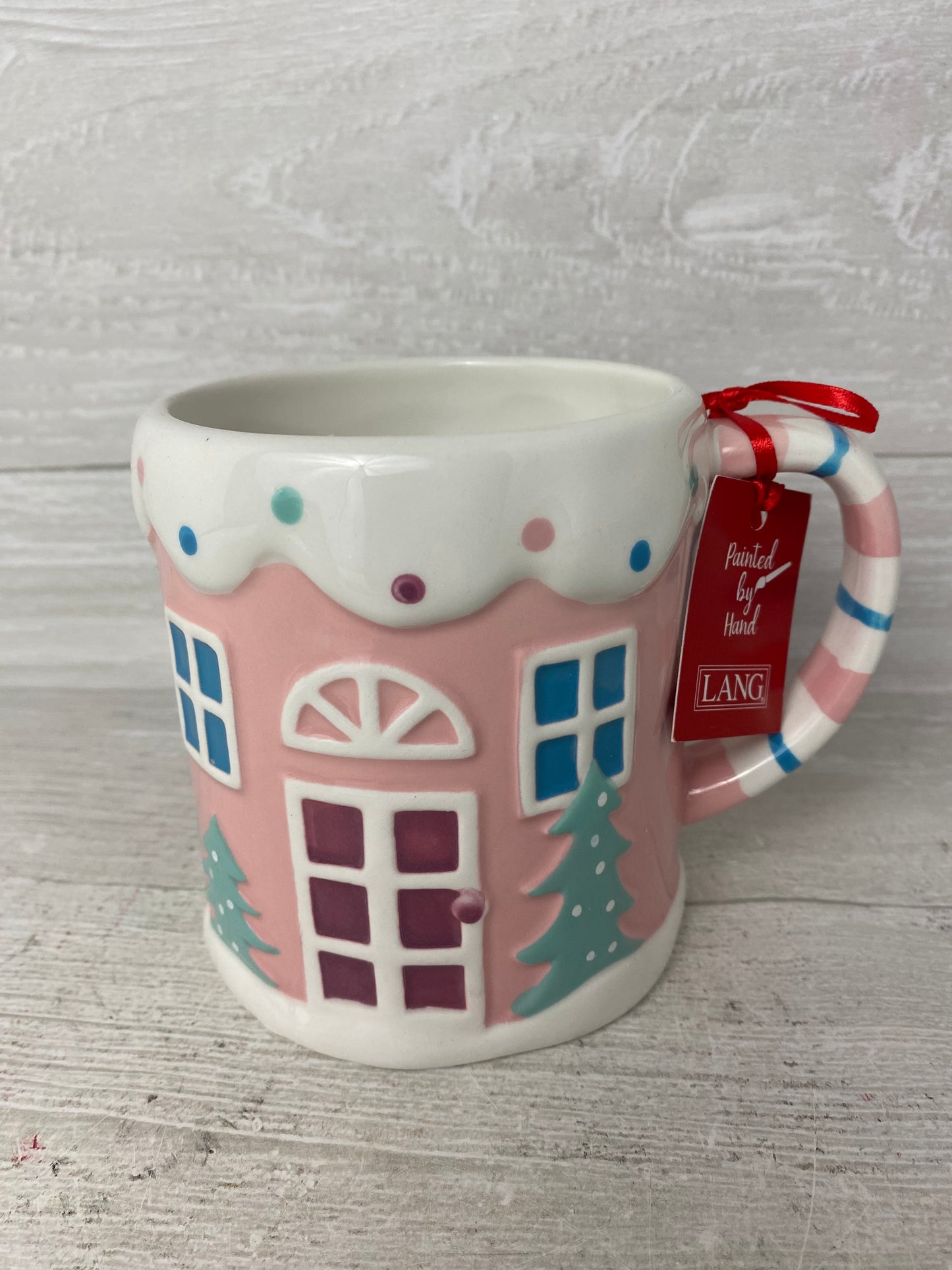 Lang Pink Gingerbread House Mug