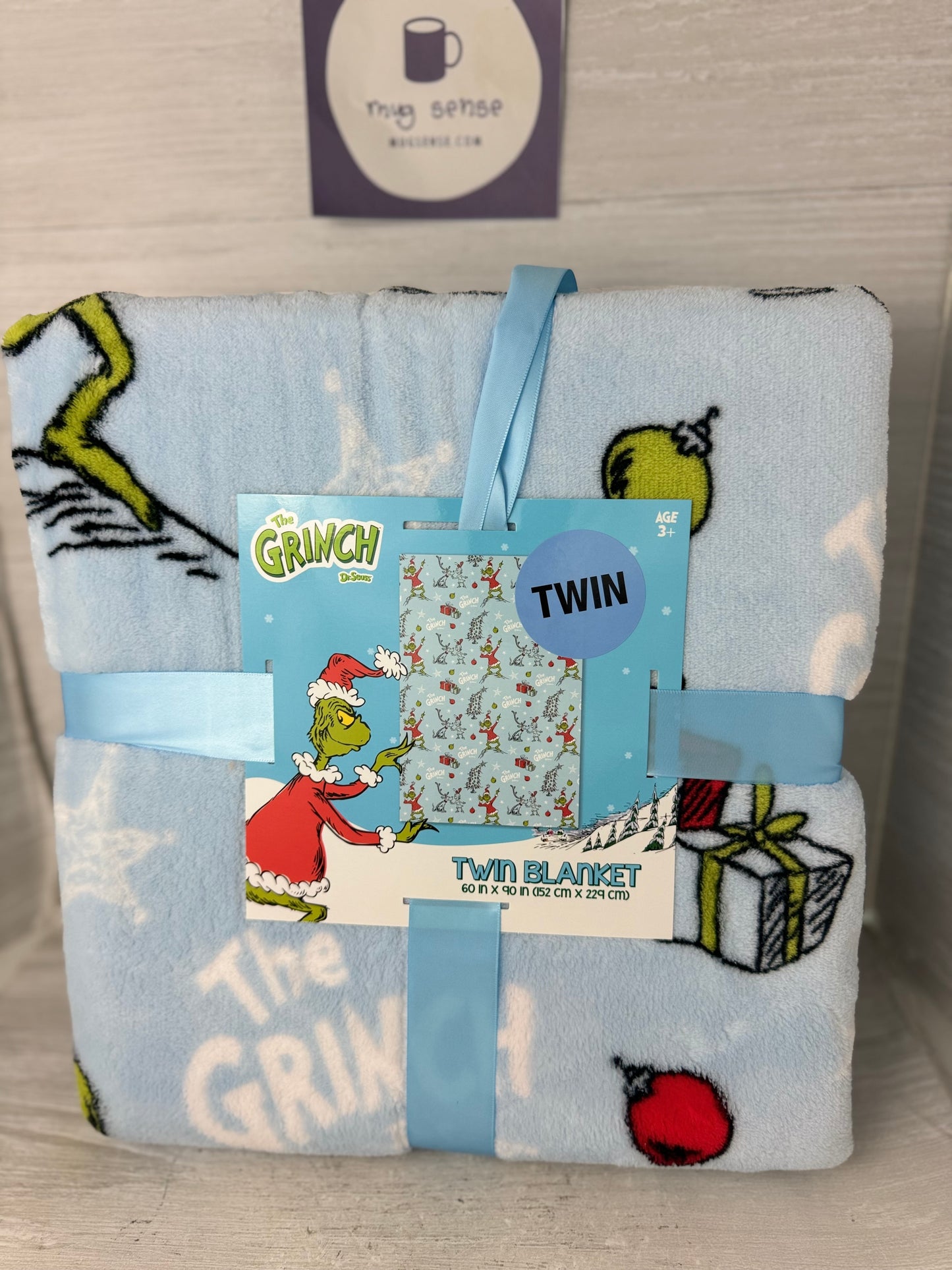 The Grinch Christmas Twin Blanket Blue