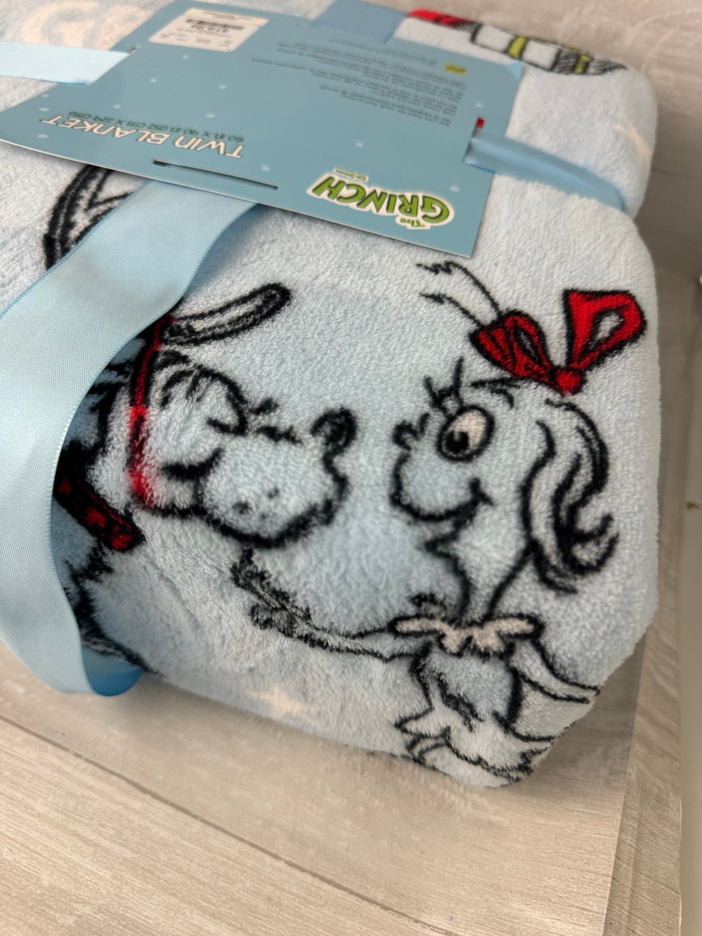 The Grinch Christmas Twin Blanket Blue