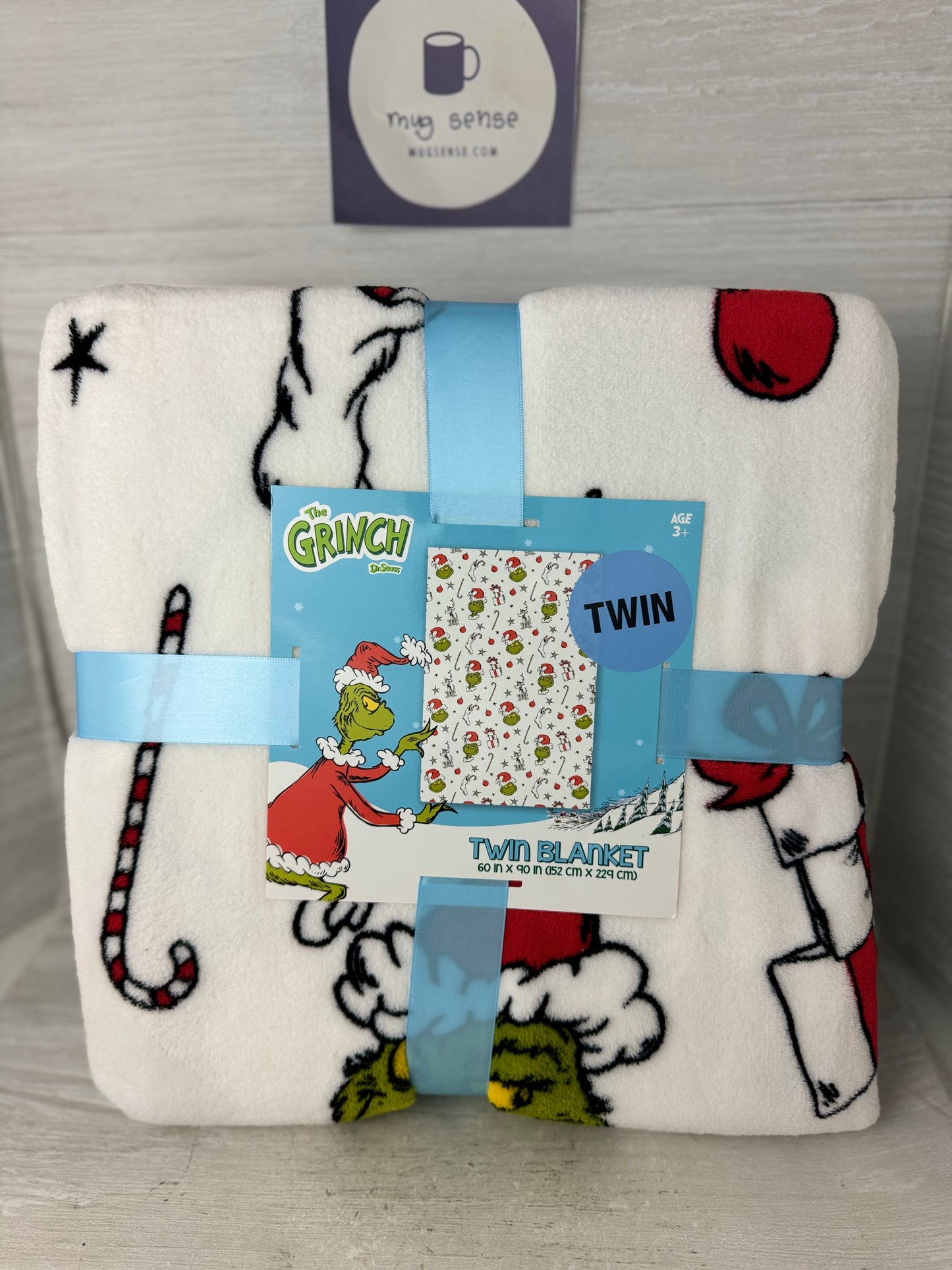 The Grinch Christmas Twin Blanket White