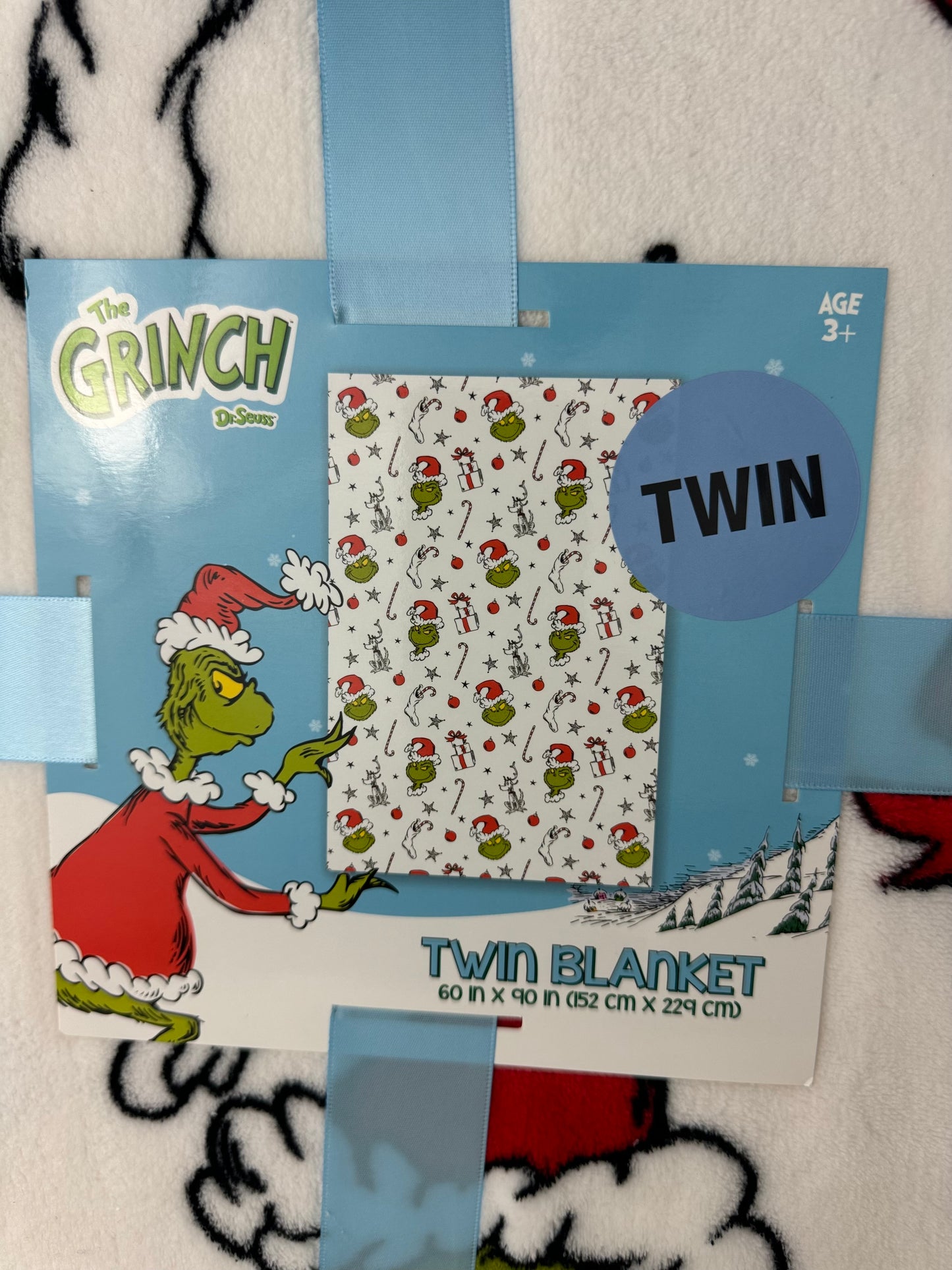 The Grinch Christmas Twin Blanket White