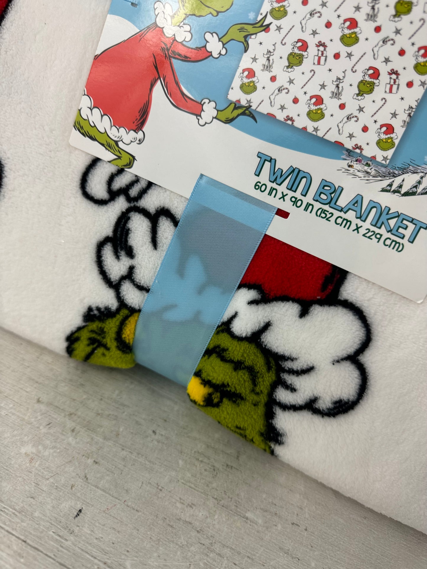 The Grinch Christmas Twin Blanket White