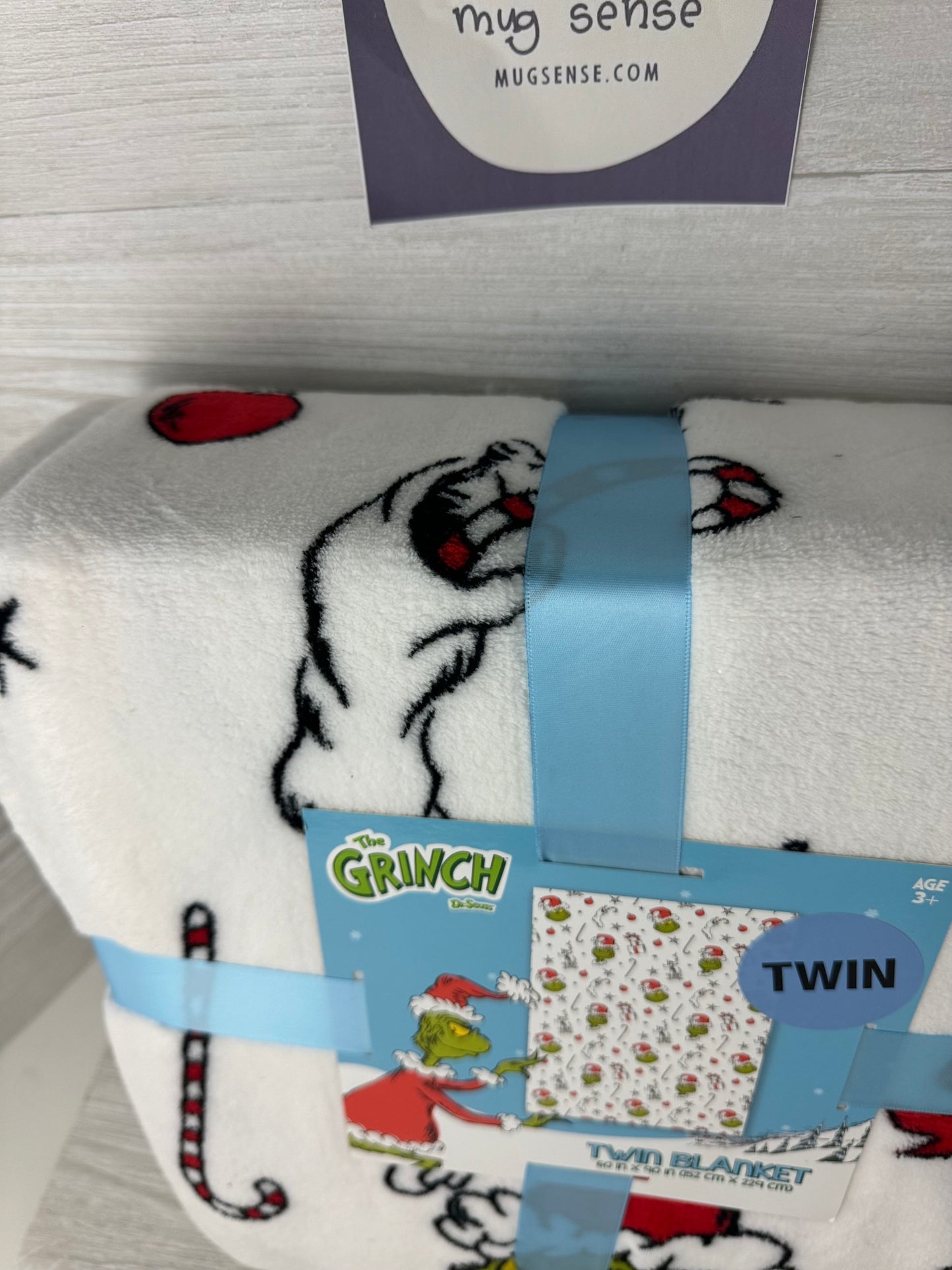 The Grinch Christmas Twin Blanket White