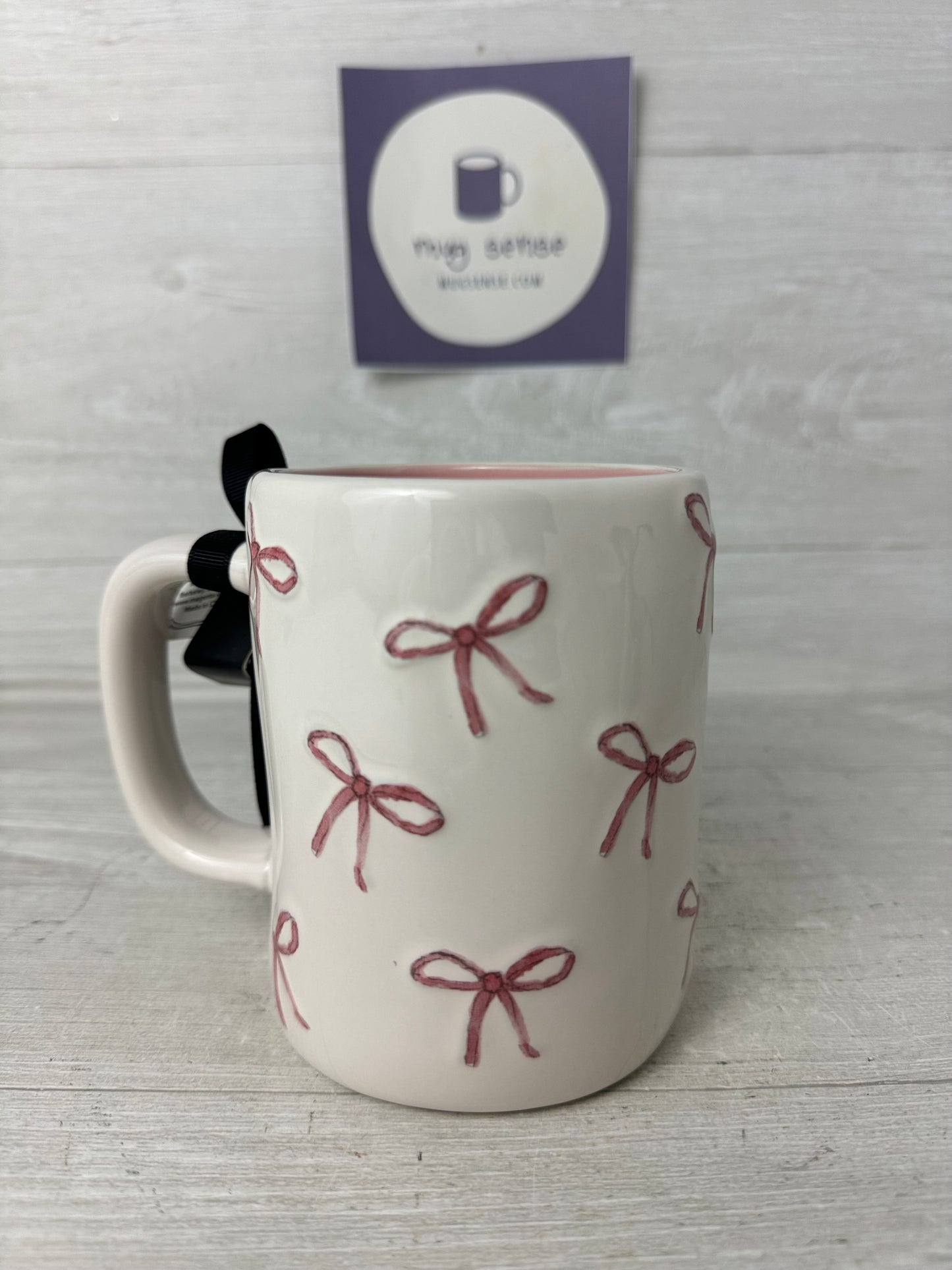 Rae Dunn Love Pink Bow Mug