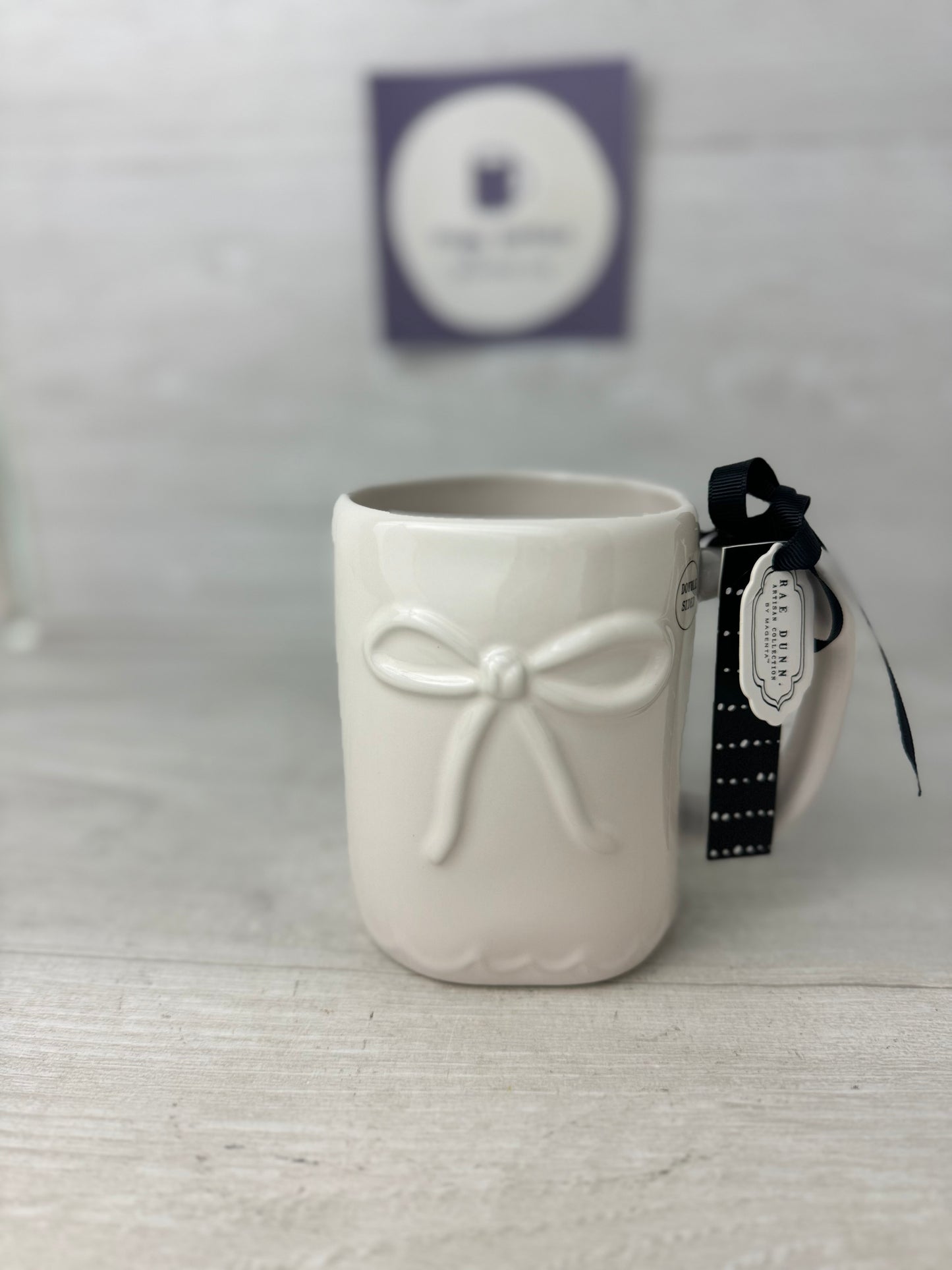 Rae Dunn No Validation Needed Bow Mug