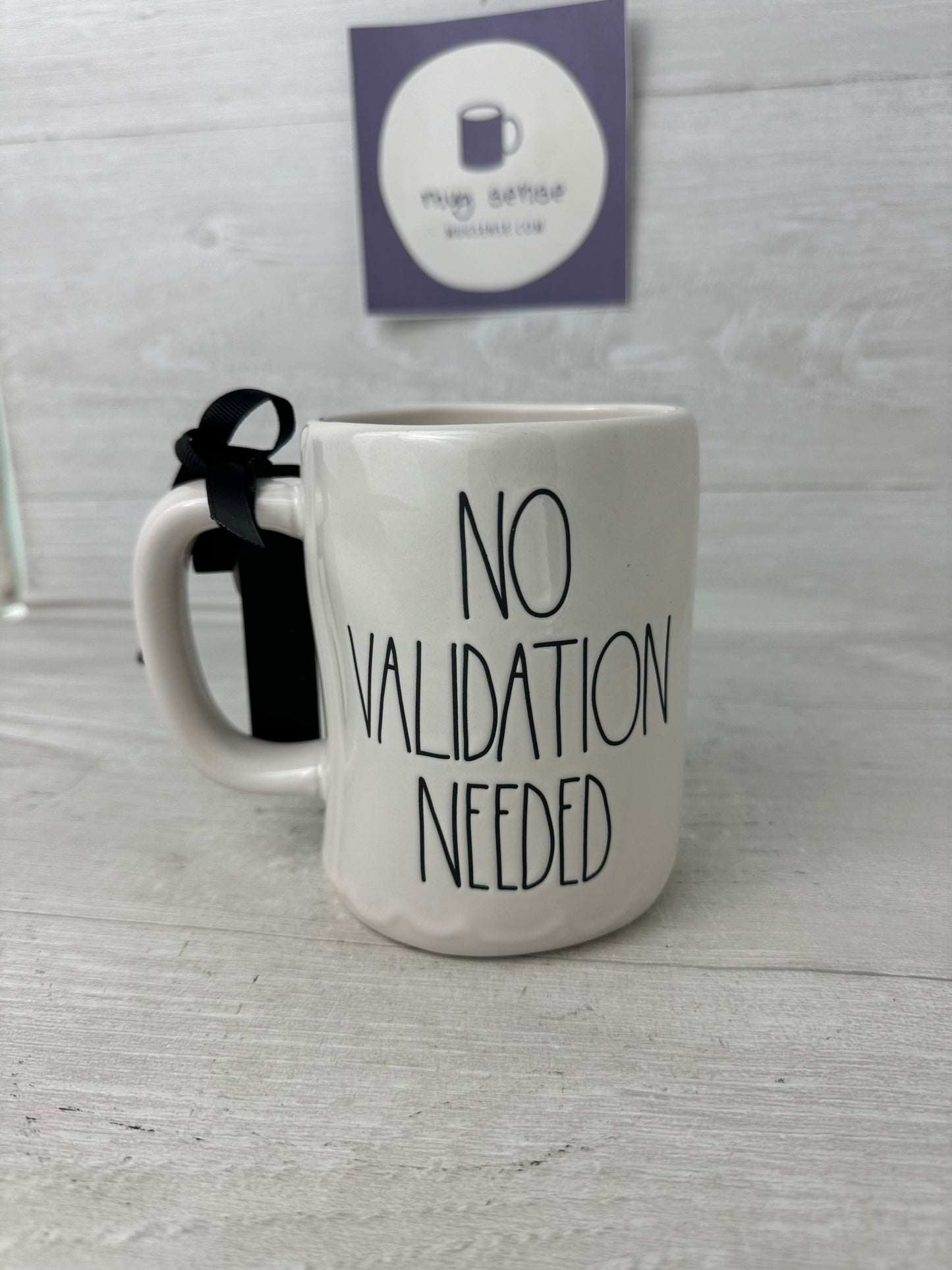 Rae Dunn No Validation Needed Bow Mug