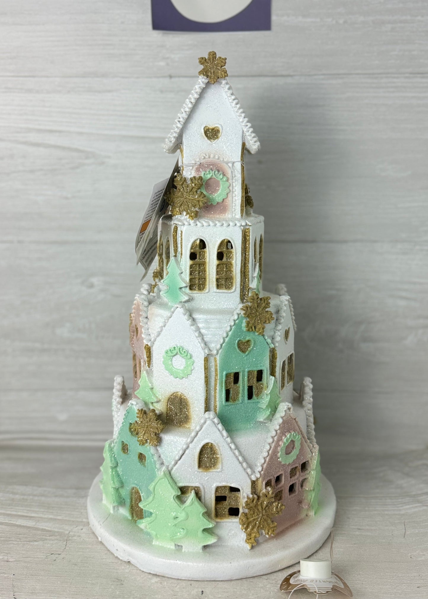 Pastel Gingerbread House 3 Tied Tower