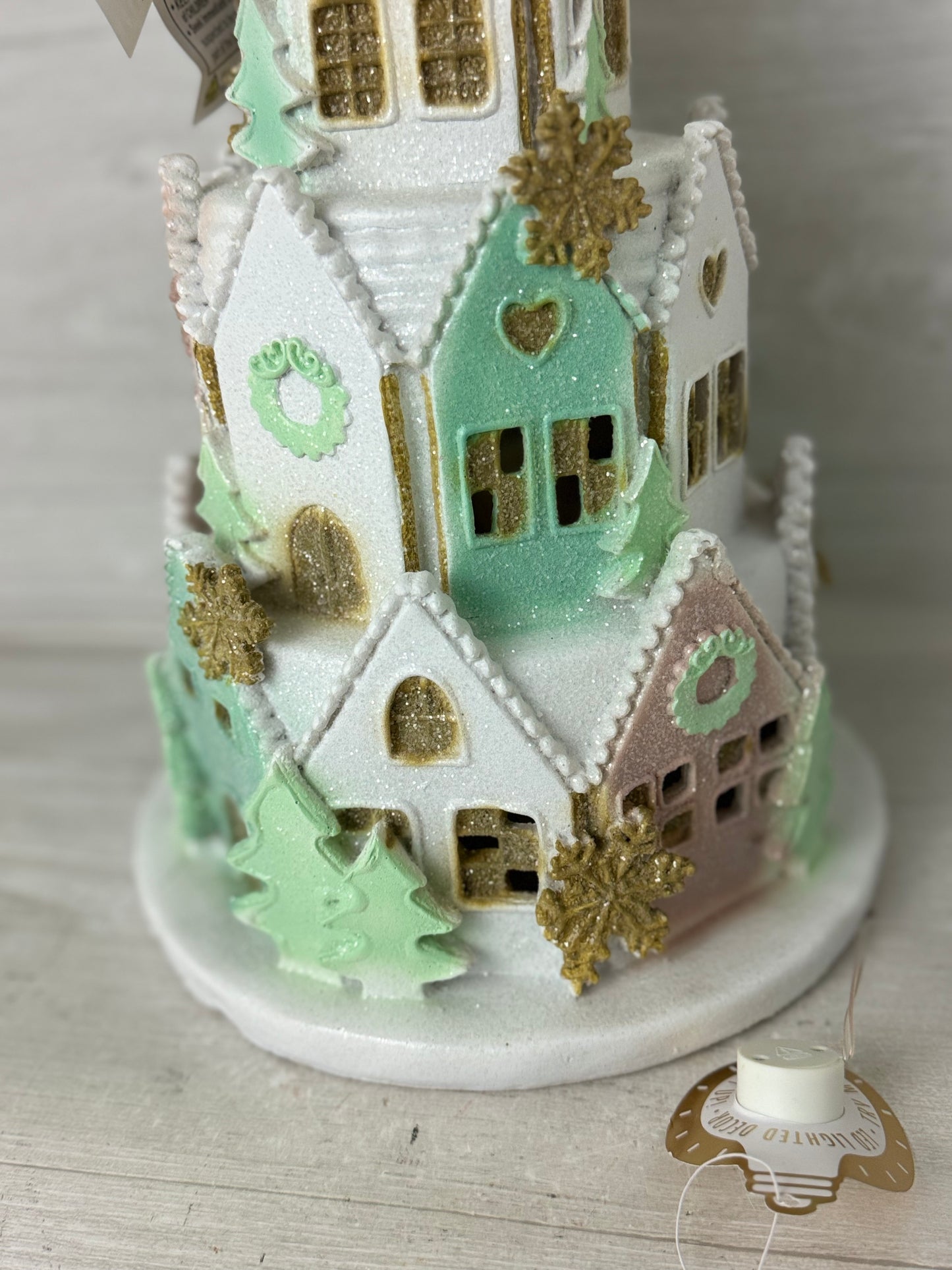 Pastel Gingerbread House 3 Tied Tower