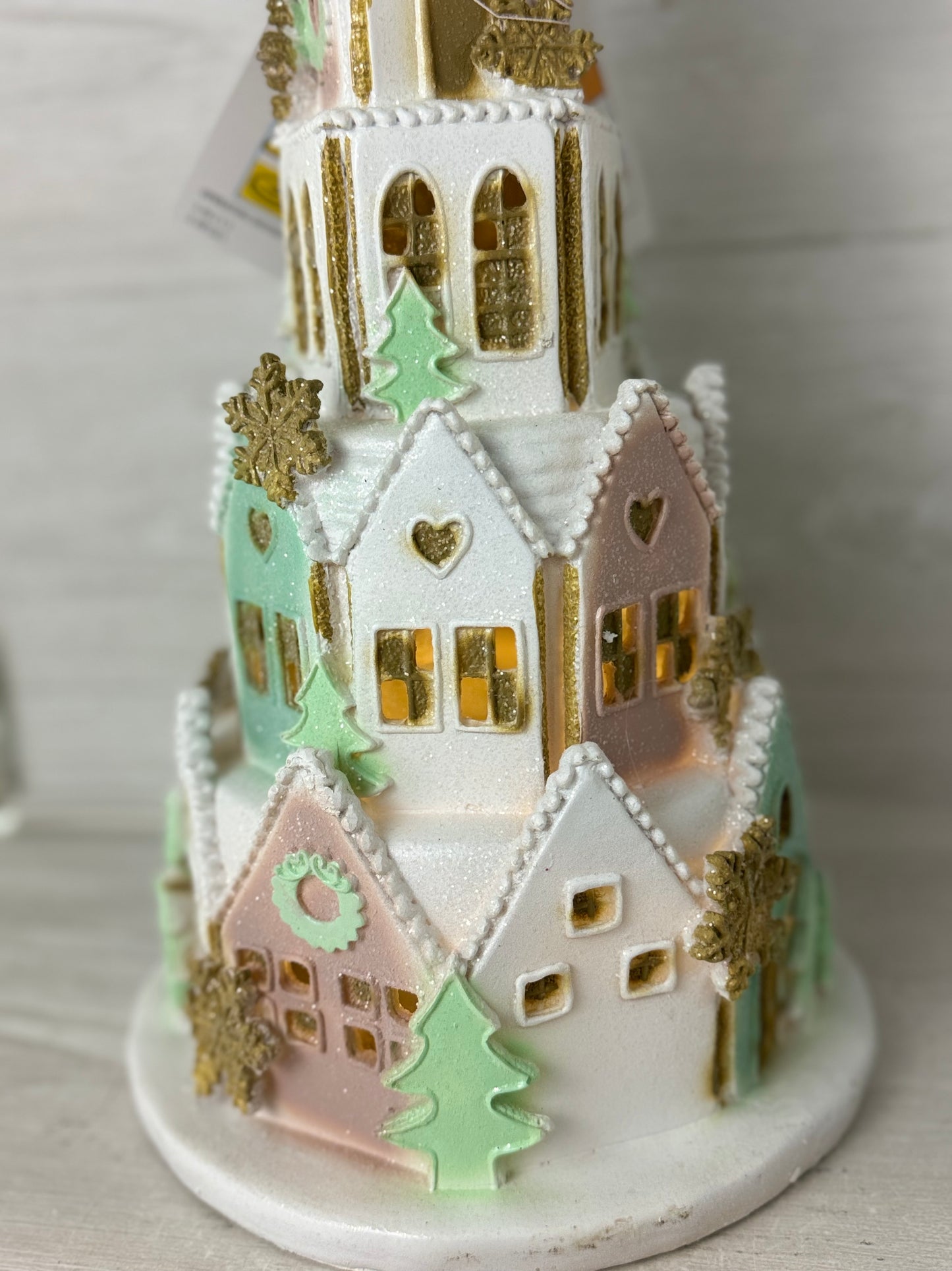 Pastel Gingerbread House 3 Tied Tower