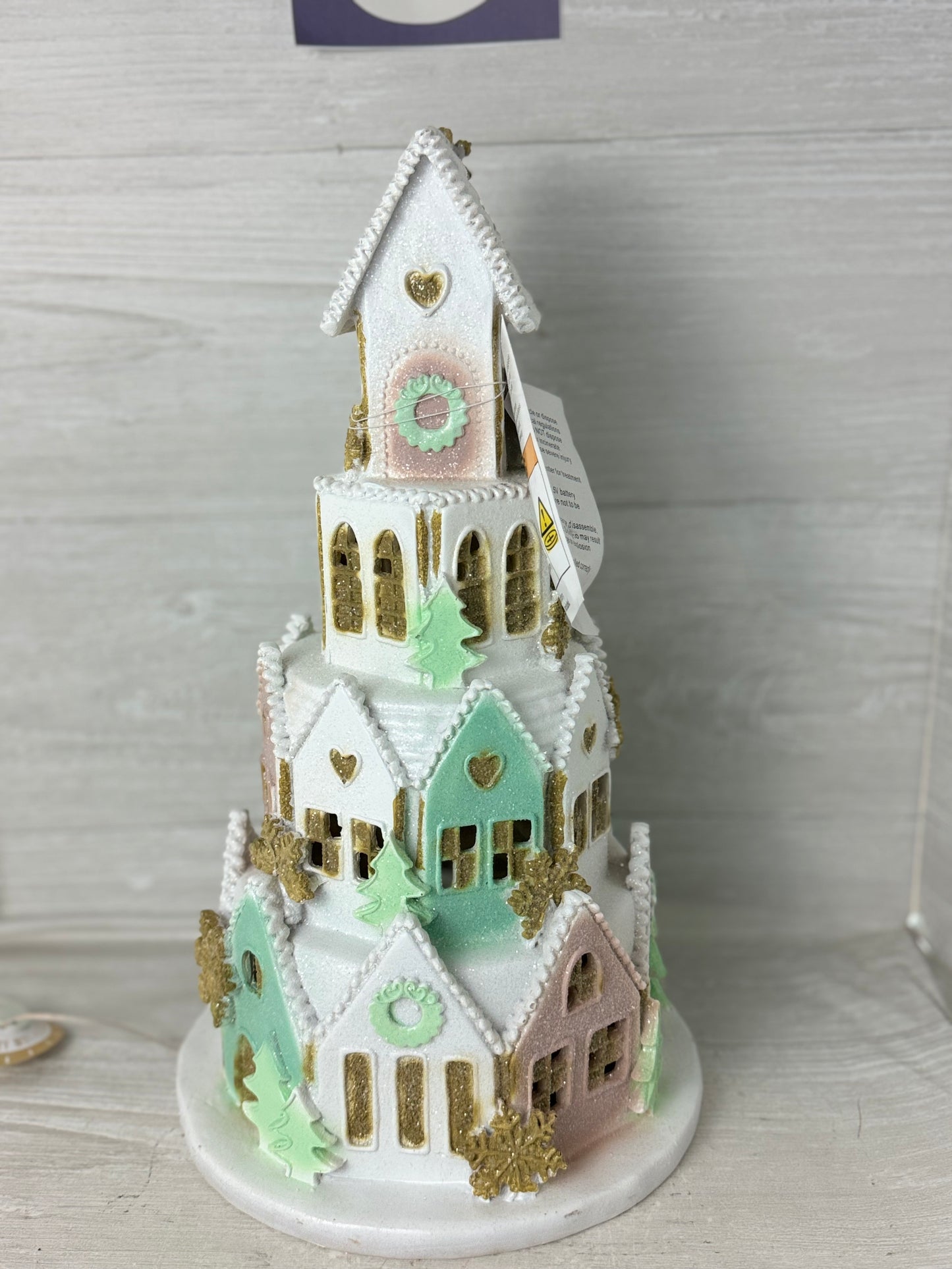 Pastel Gingerbread House 3 Tied Tower