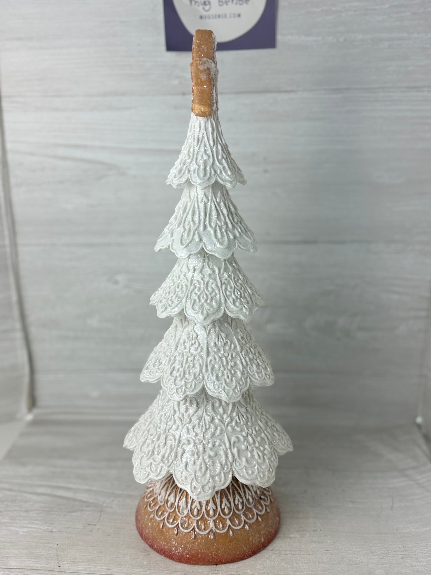 Whimsical Frosted Gingerbread 18" Tree