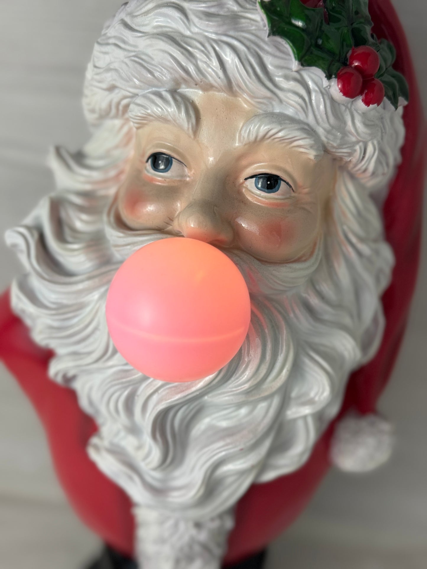 Bubble Gum Light Up Santa Bust