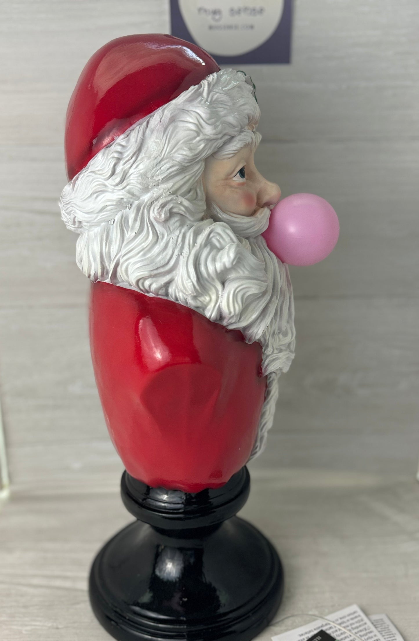 Bubble Gum Light Up Santa Bust