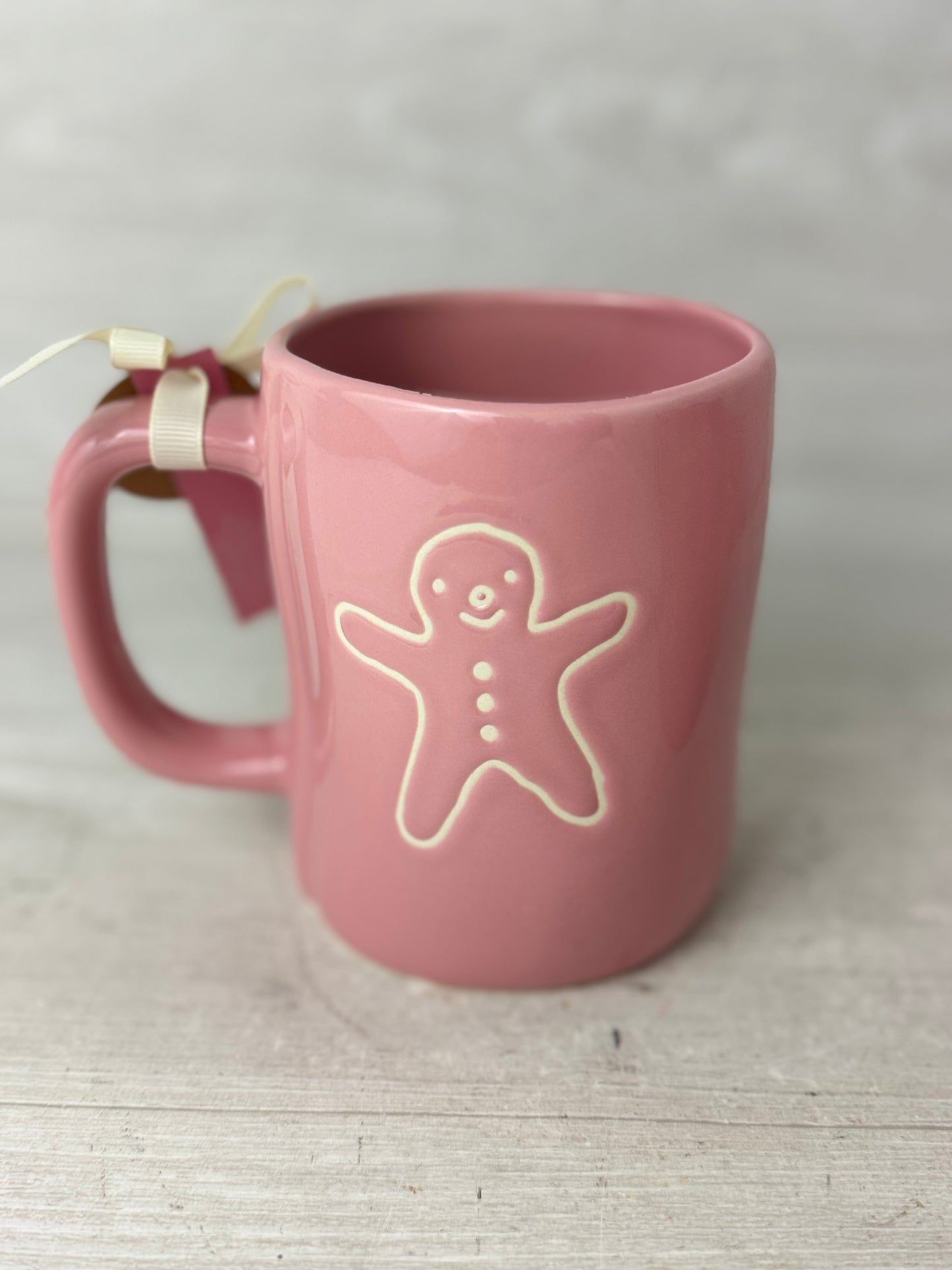 Rae Dunn Pink Hot Cocoa Gingerbread Mug