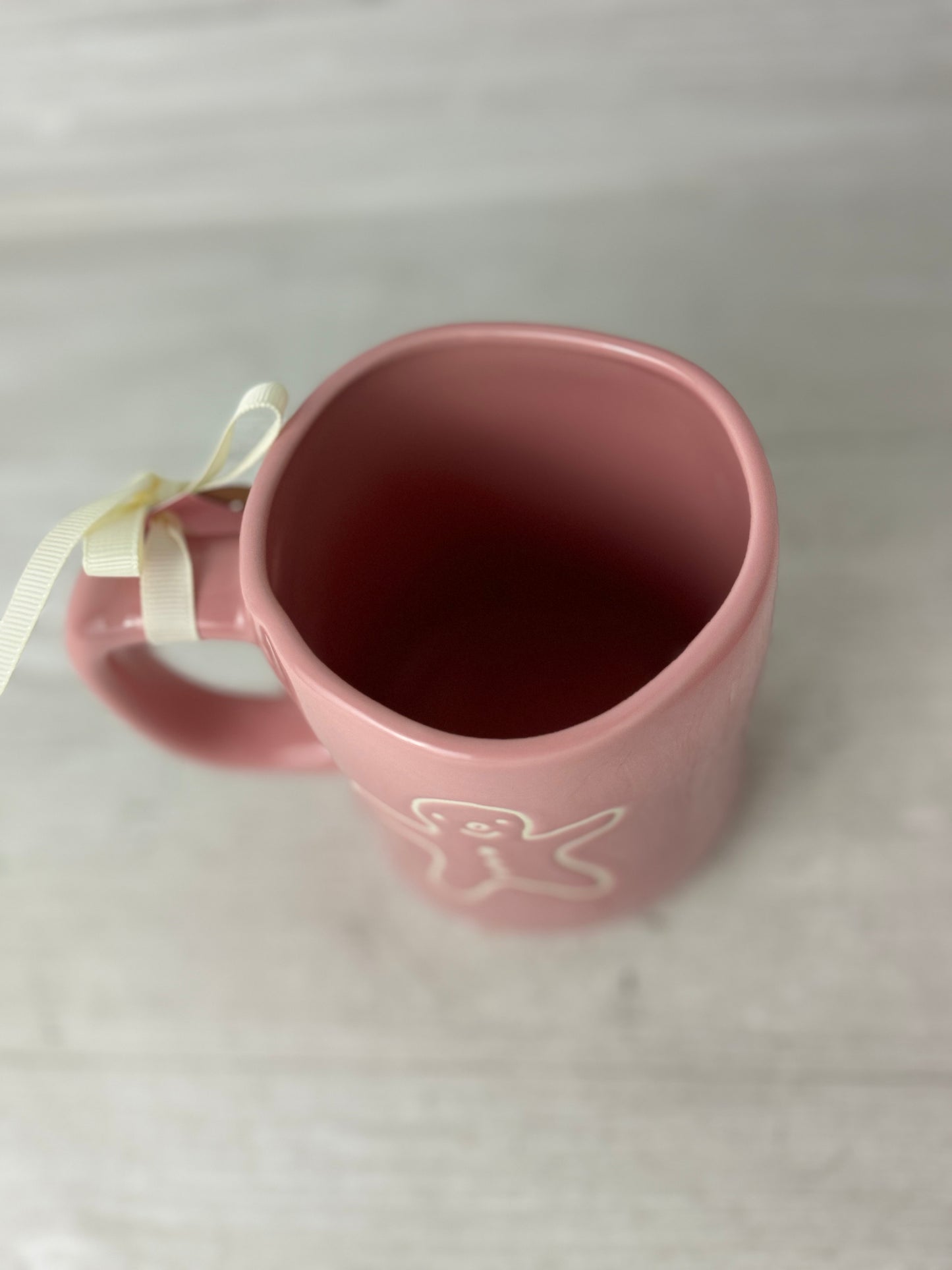 Rae Dunn Pink Hot Cocoa Gingerbread Mug