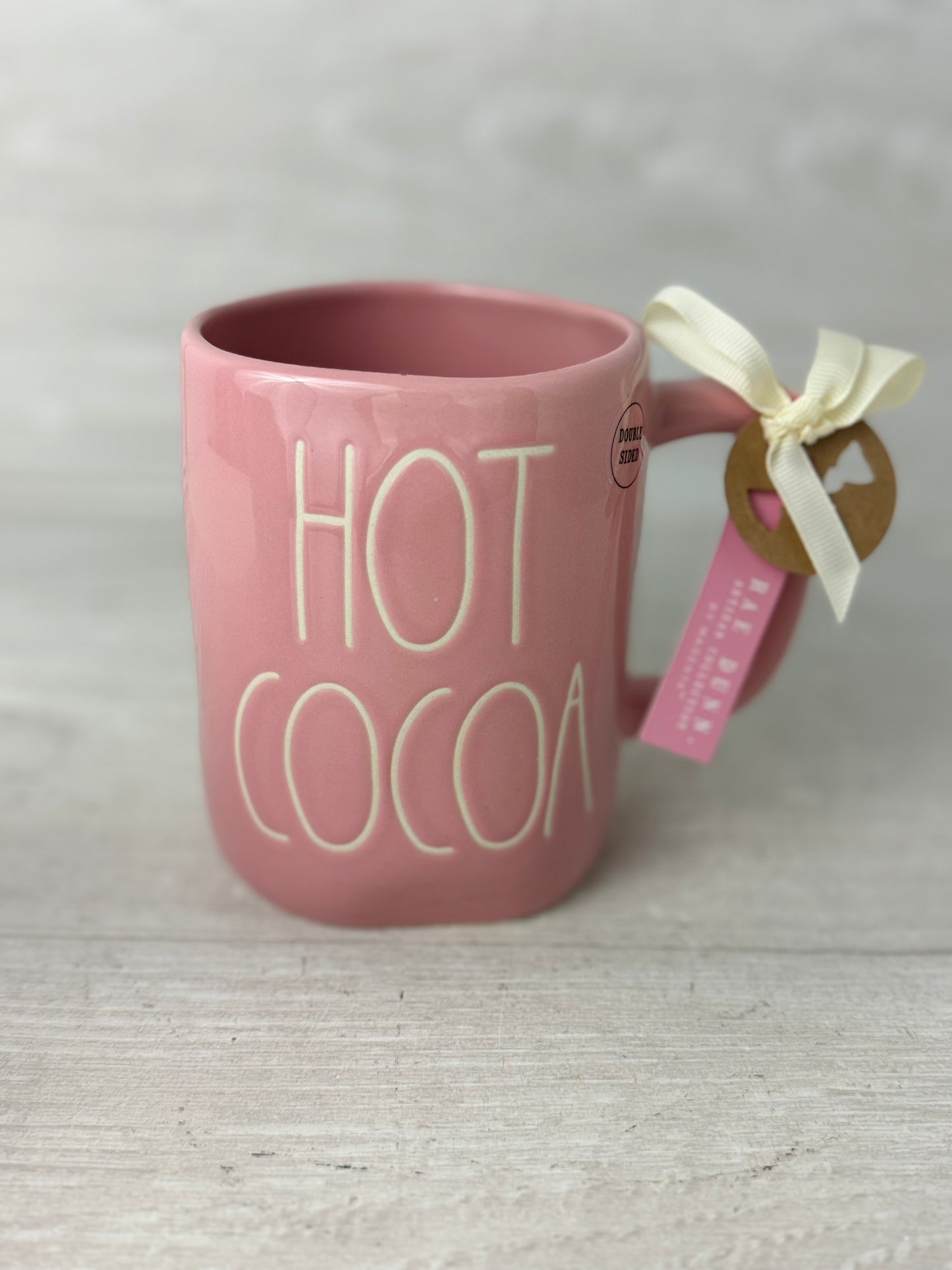 Rae Dunn Pink Hot Cocoa Gingerbread Mug