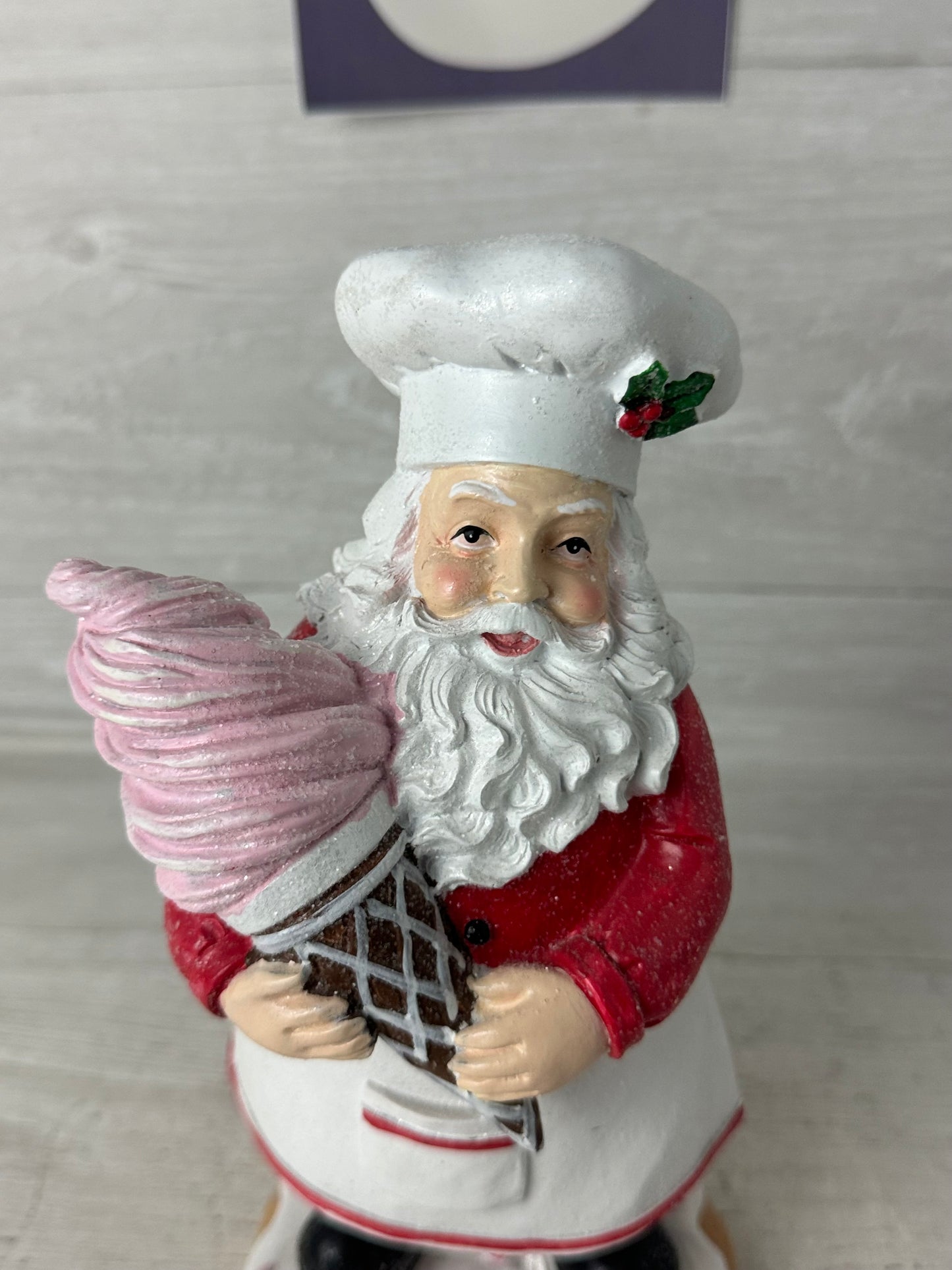 Peppermint Square Santa with Ice Cream Cone