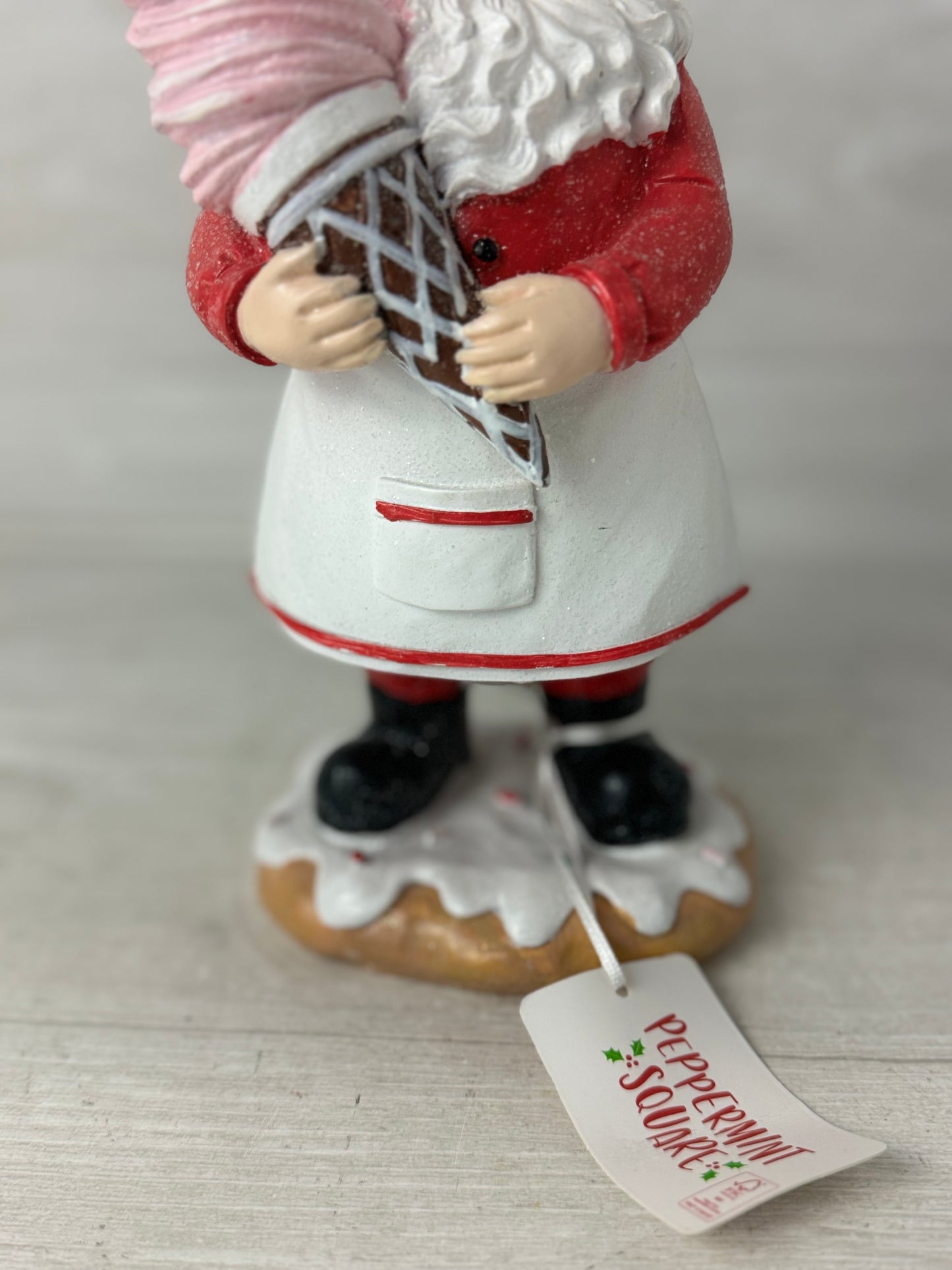 Peppermint Square Santa with Ice Cream Cone