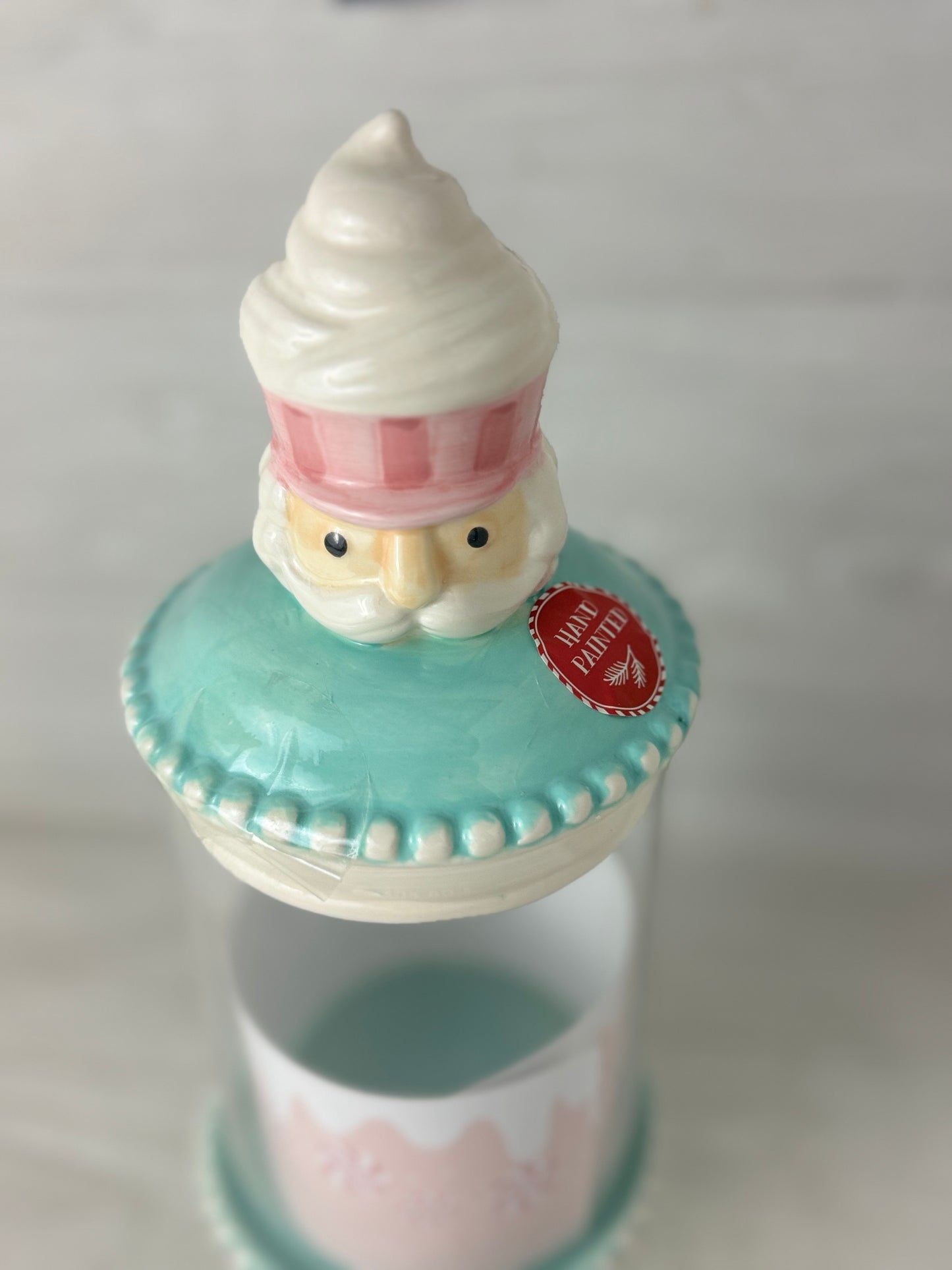 Peppermint & Pine Pastel Nutcracker Candy Jar