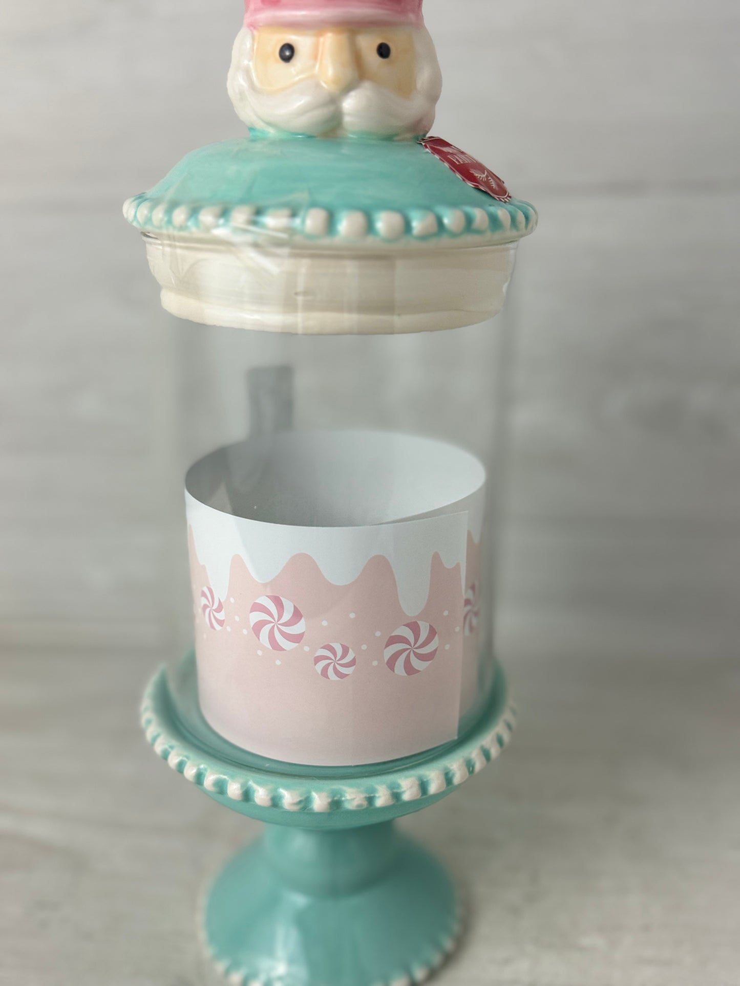 Peppermint & Pine Pastel Nutcracker Candy Jar