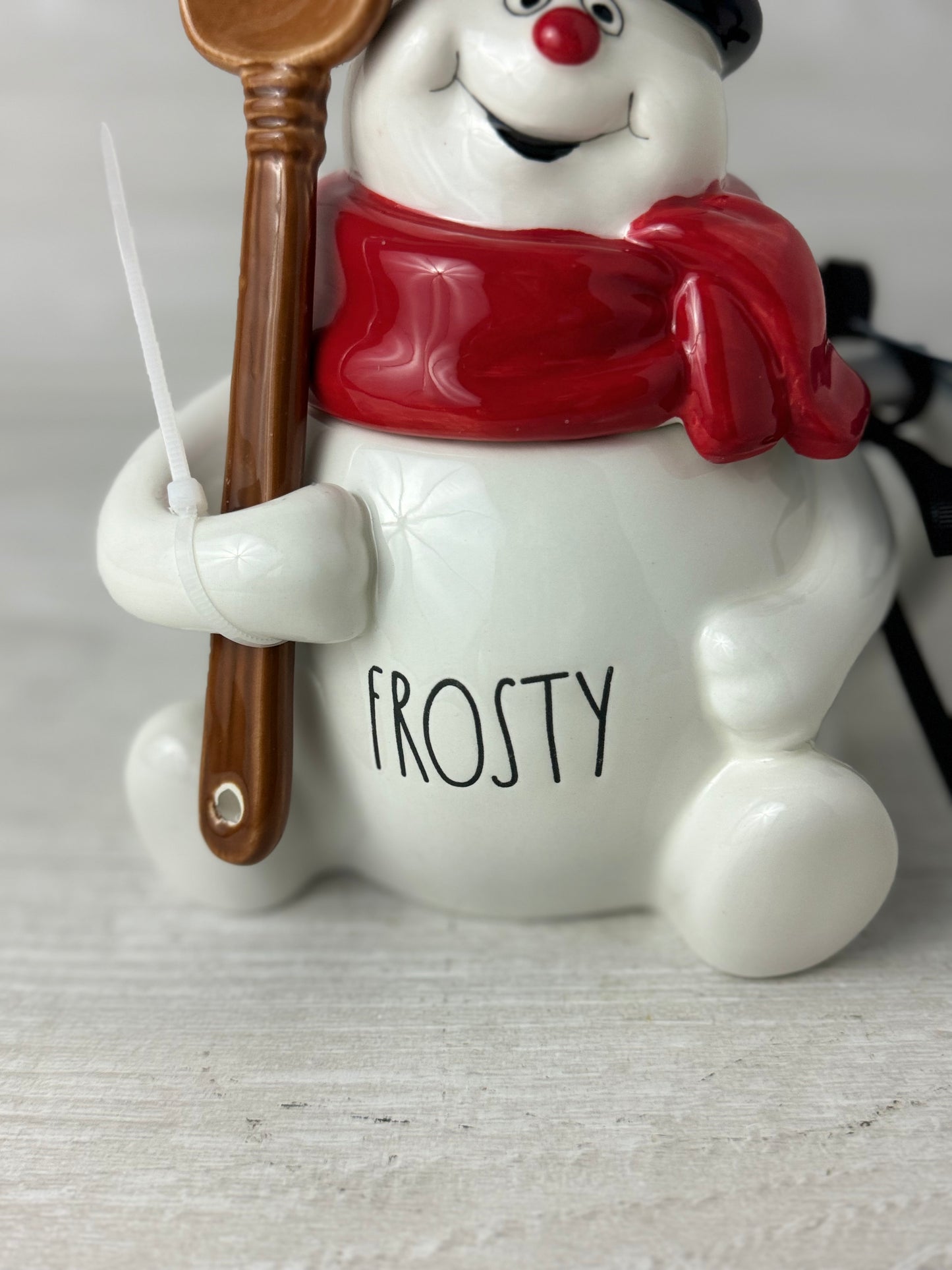 Rae Dunn Frosty The Snowman Topper Mug With Broom Spoon