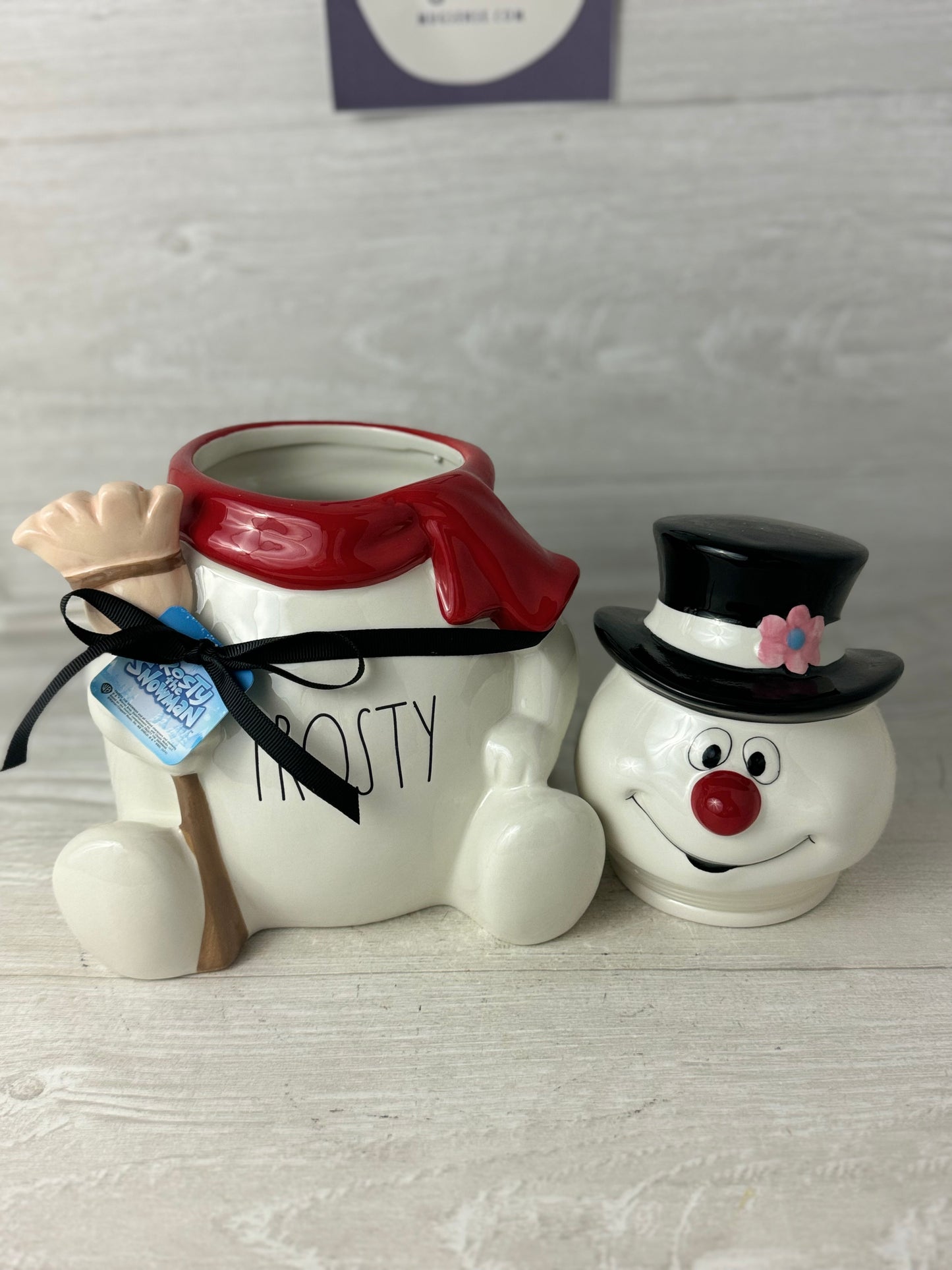 Rae Dunn Frosty The Snowman Cookie Jar