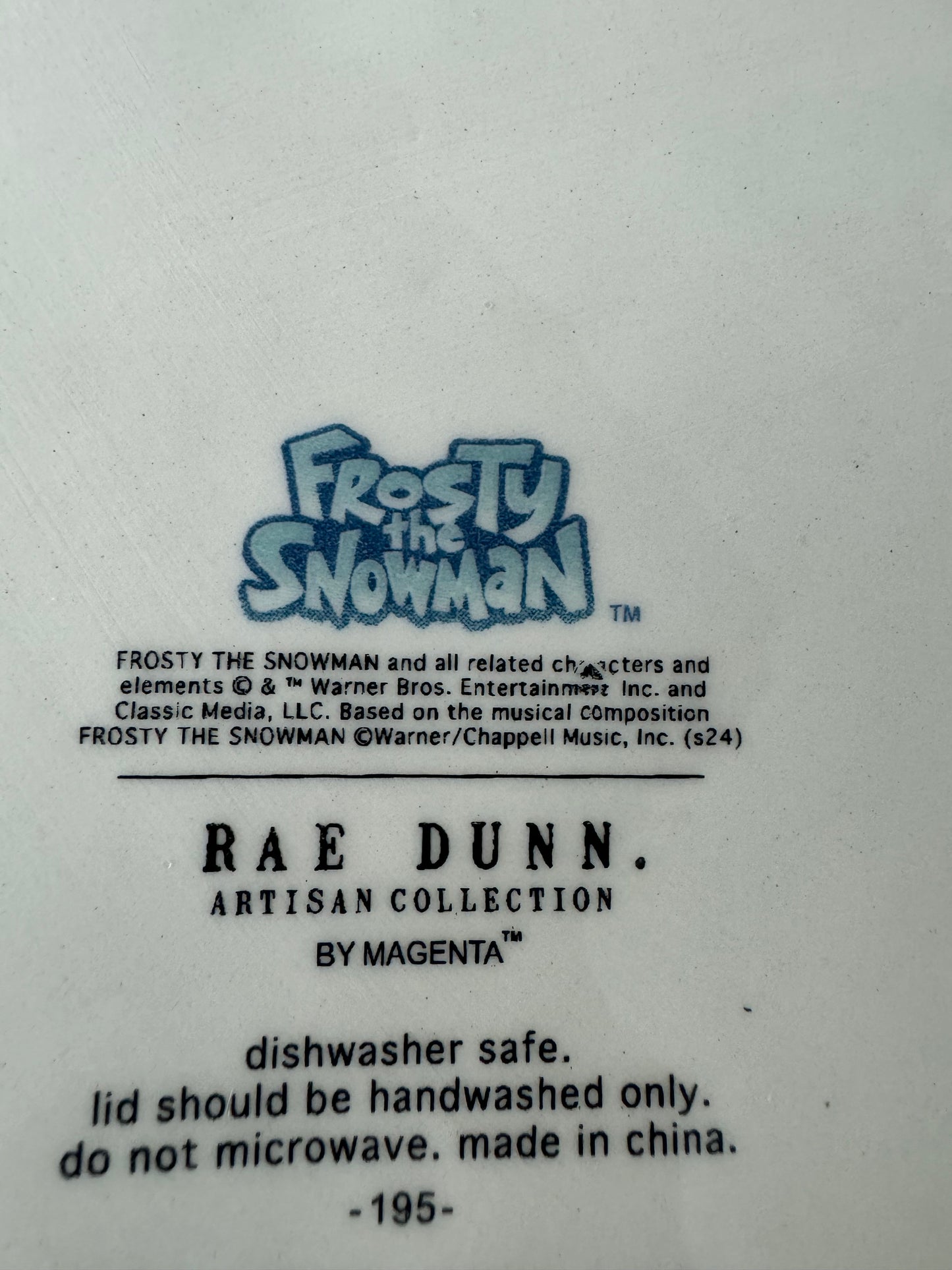 Rae Dunn Frosty The Snowman Cookie Jar