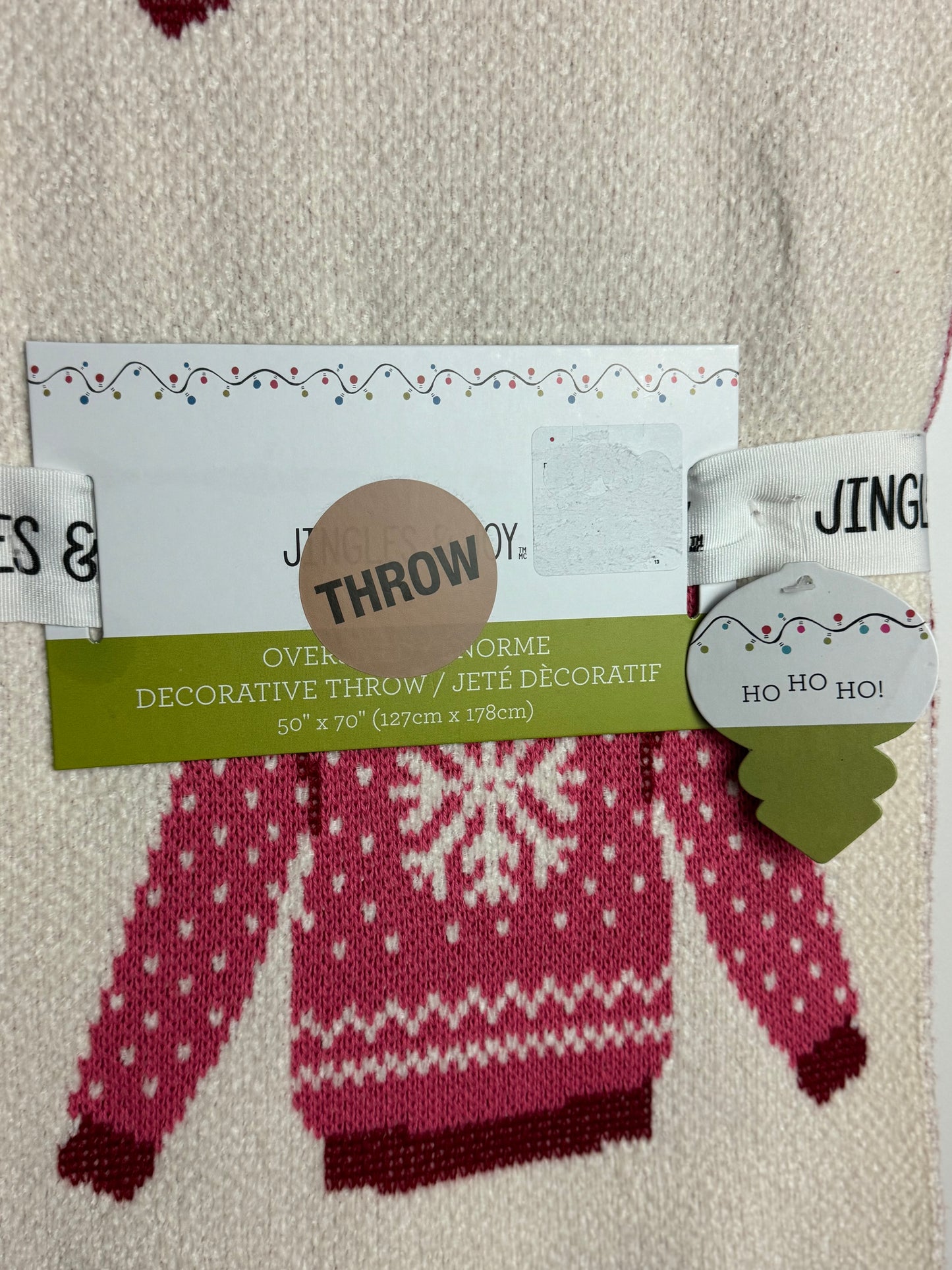 Jingles & Joy Sweater Knit Throw Blanket