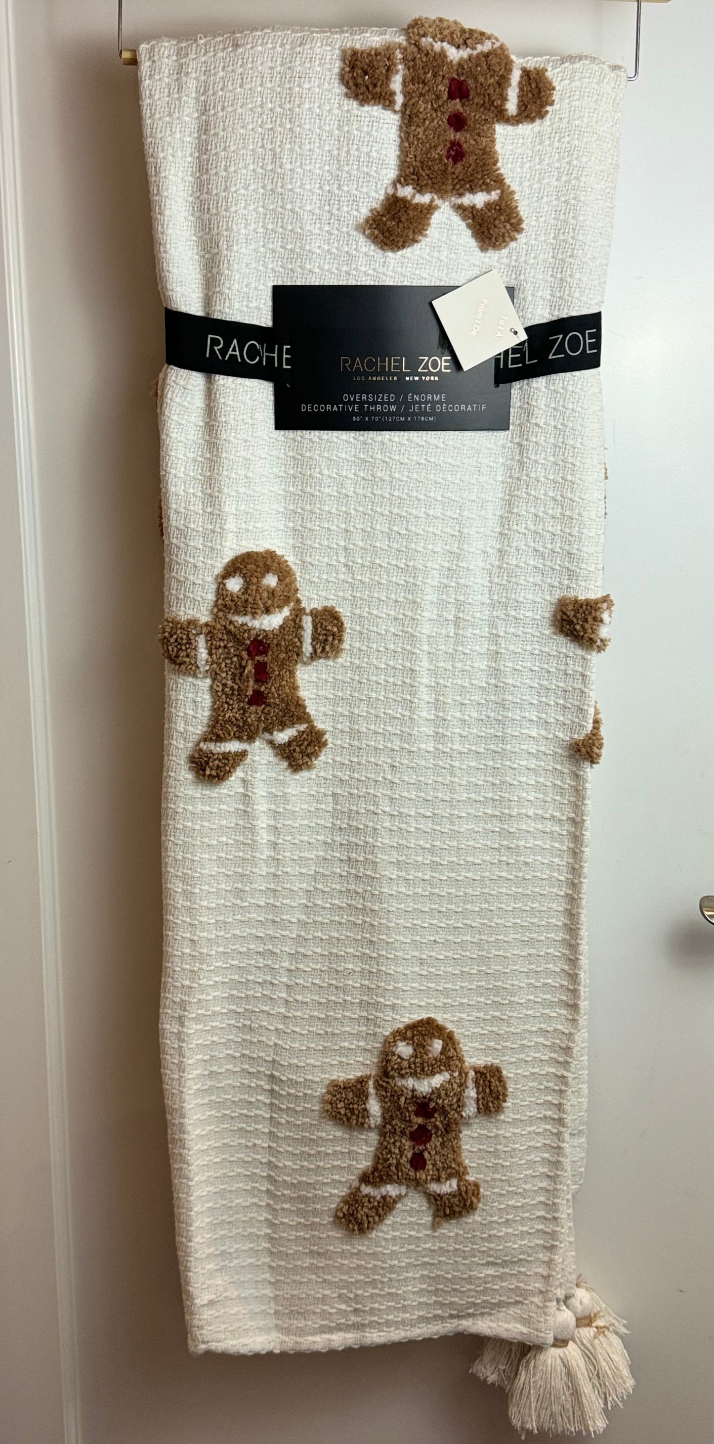 Rachel Zoe Gingerbread Men Throw Blanket