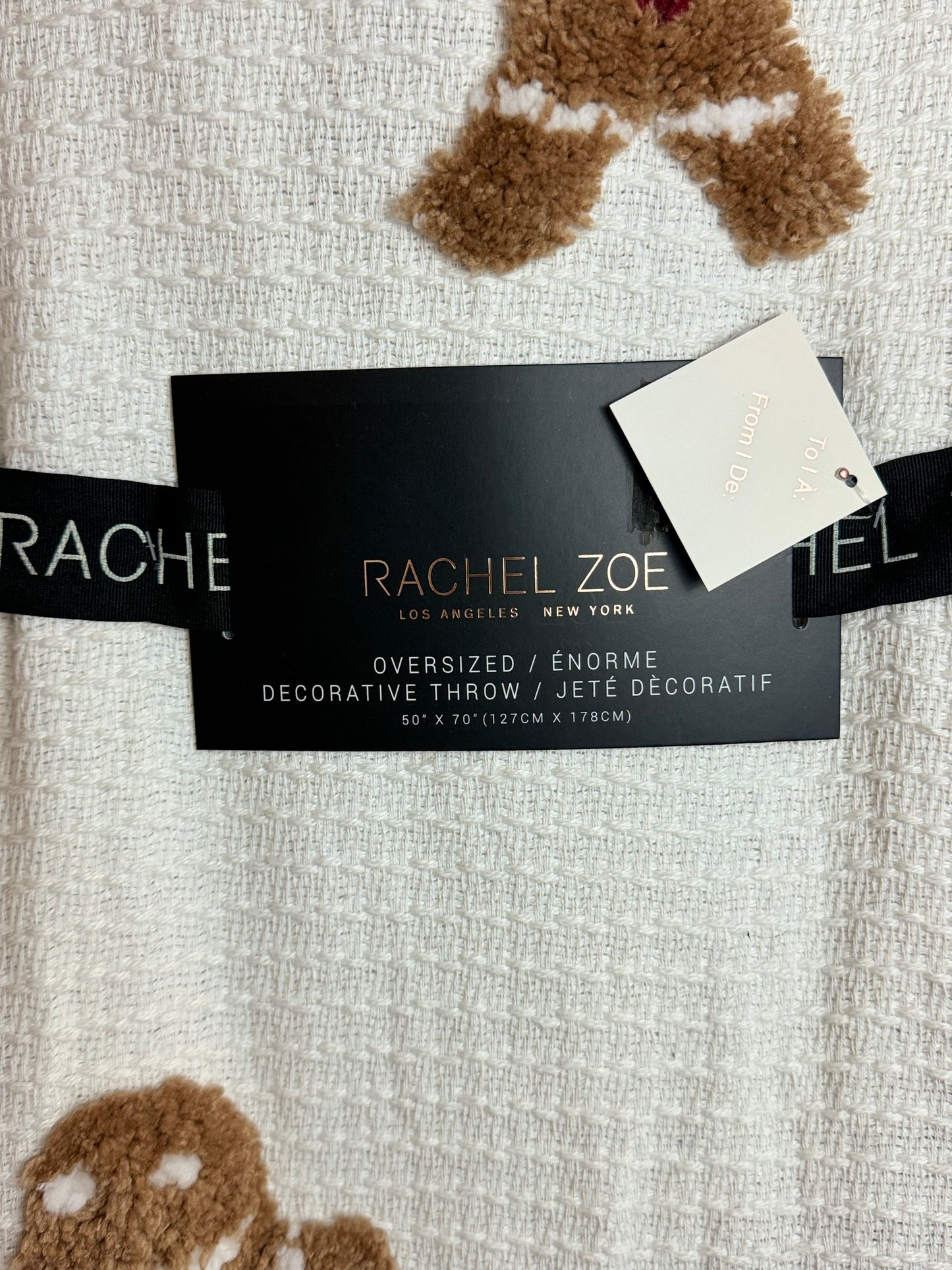 Rachel Zoe Gingerbread Men Throw Blanket