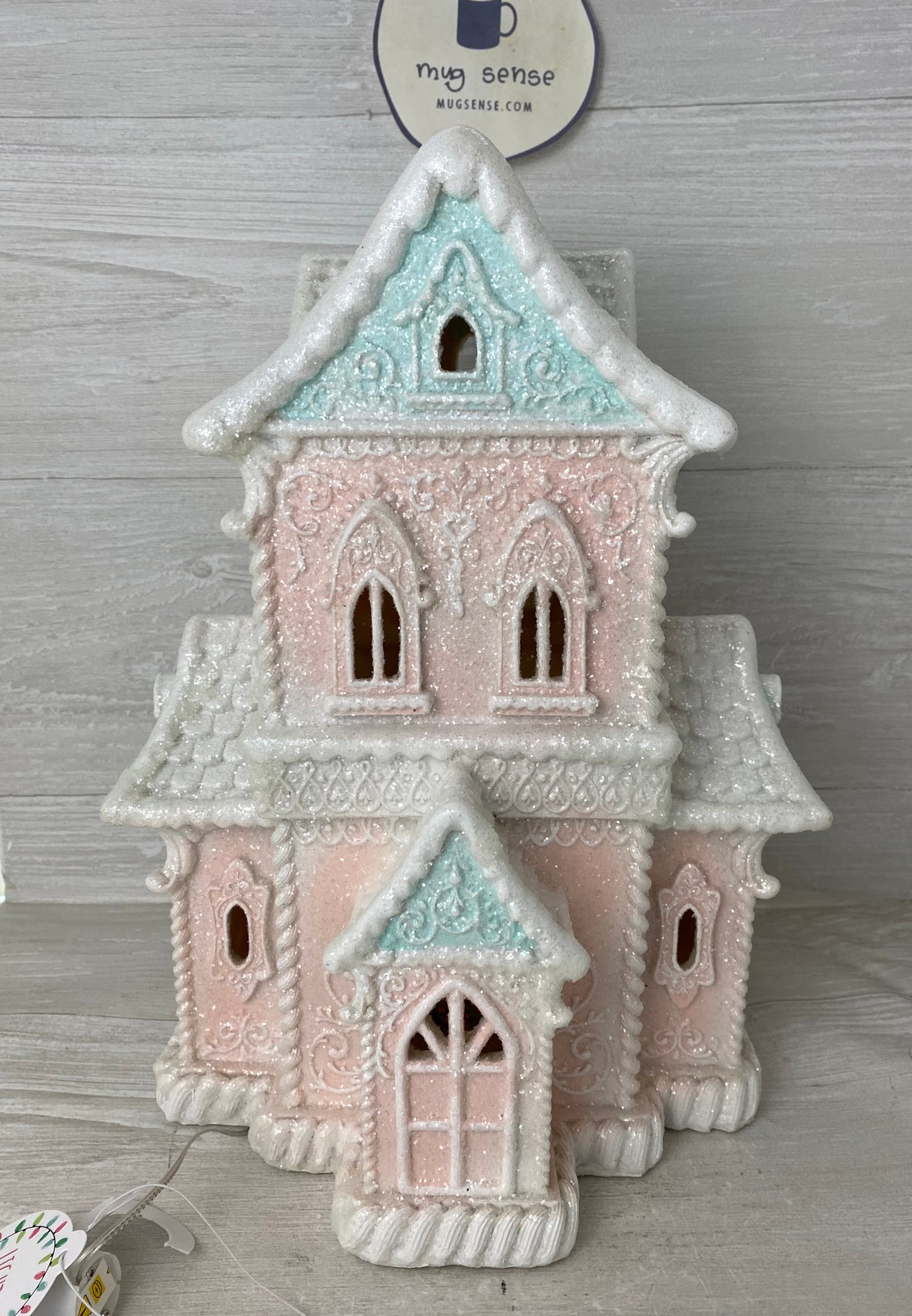 Victorian Pink Gingerbread Light Up House