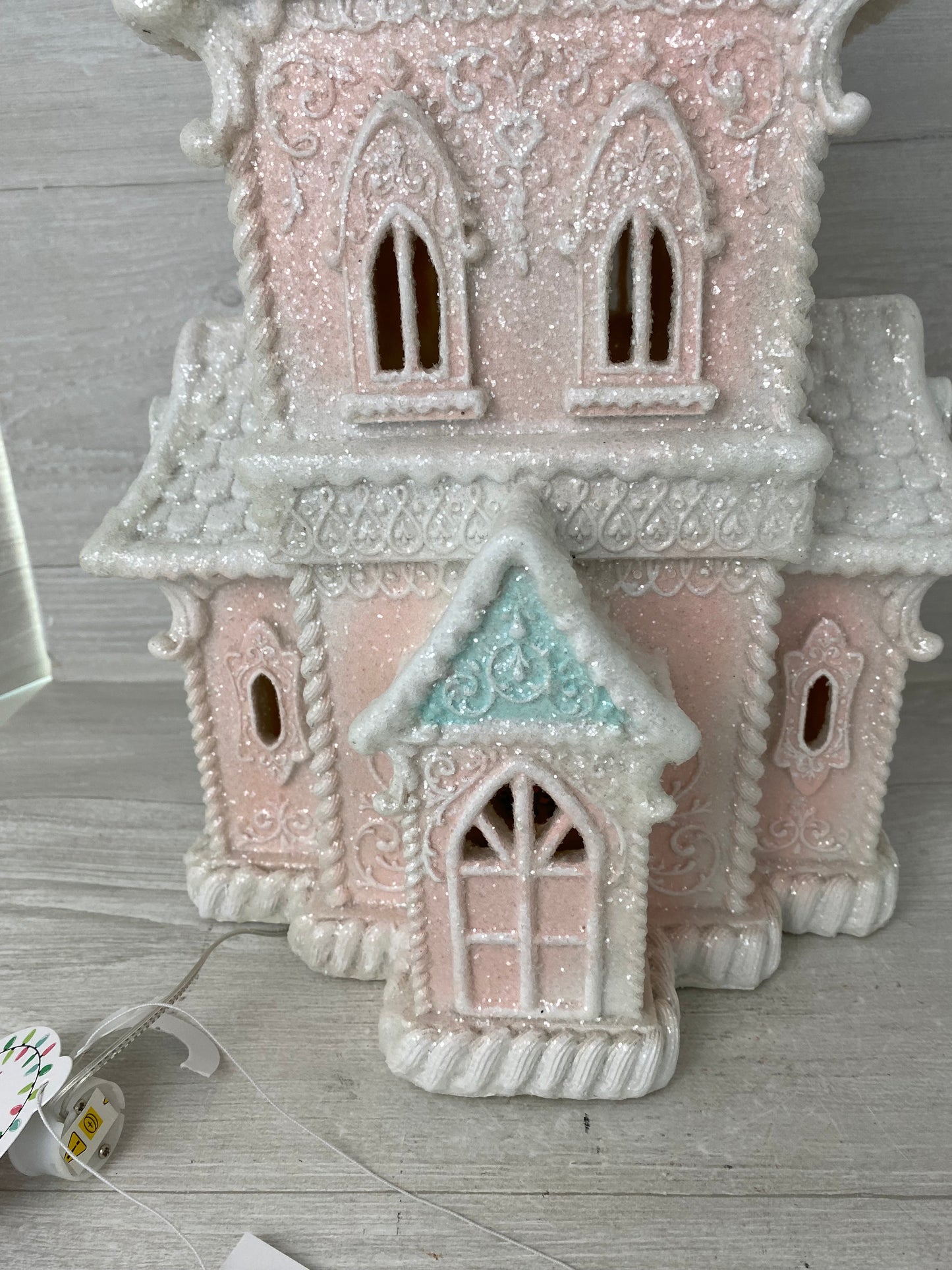 Victorian Pink Gingerbread Light Up House