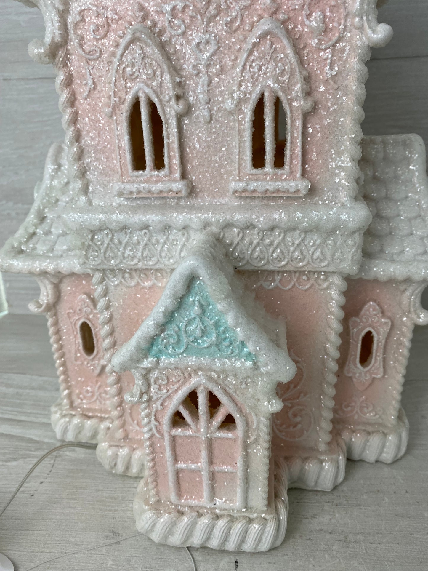 Victorian Pink Gingerbread Light Up House