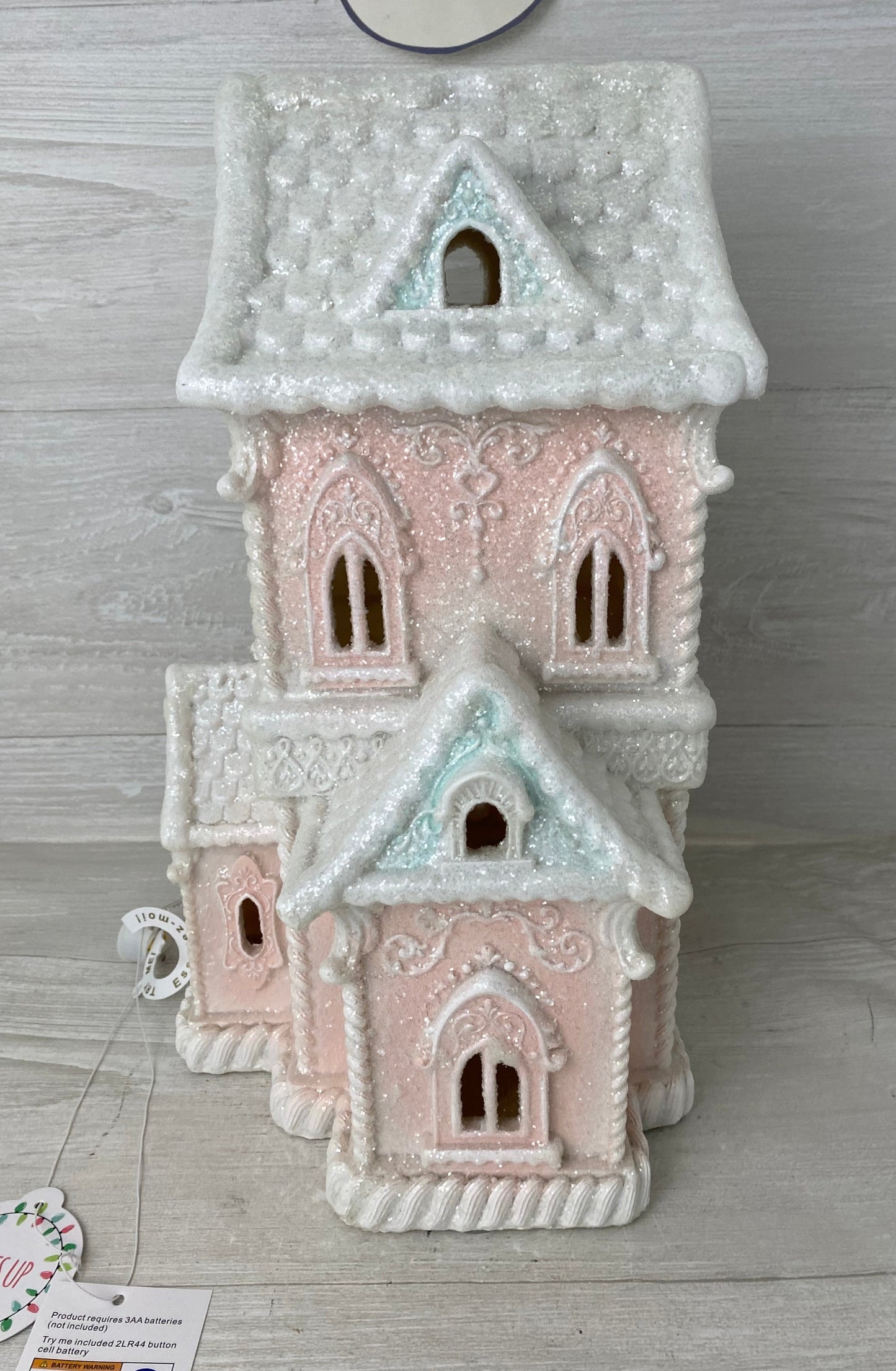 Victorian Pink Gingerbread Light Up House