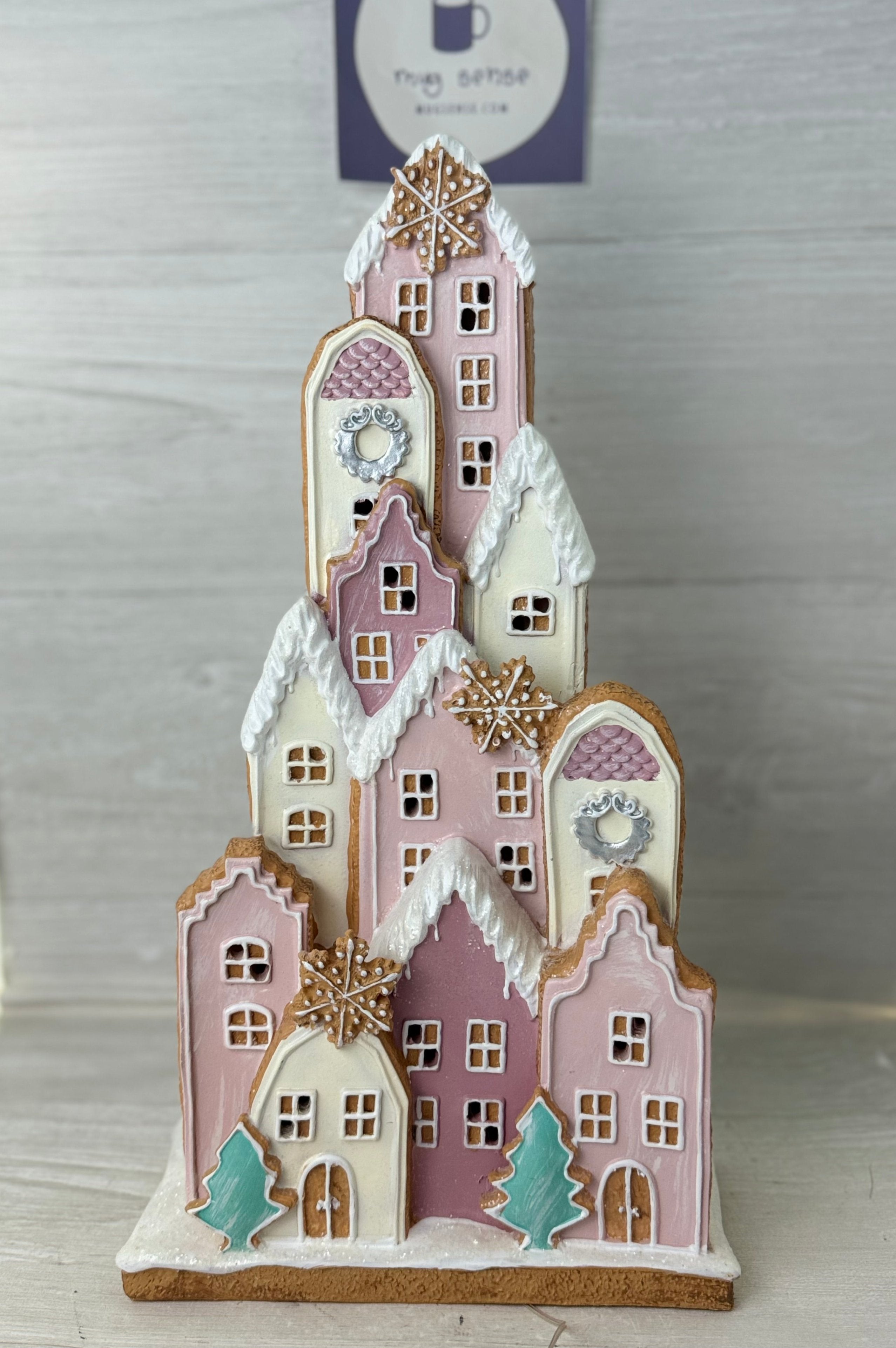 Cupcakes and Cashmere Easter light factory up gingerbread house