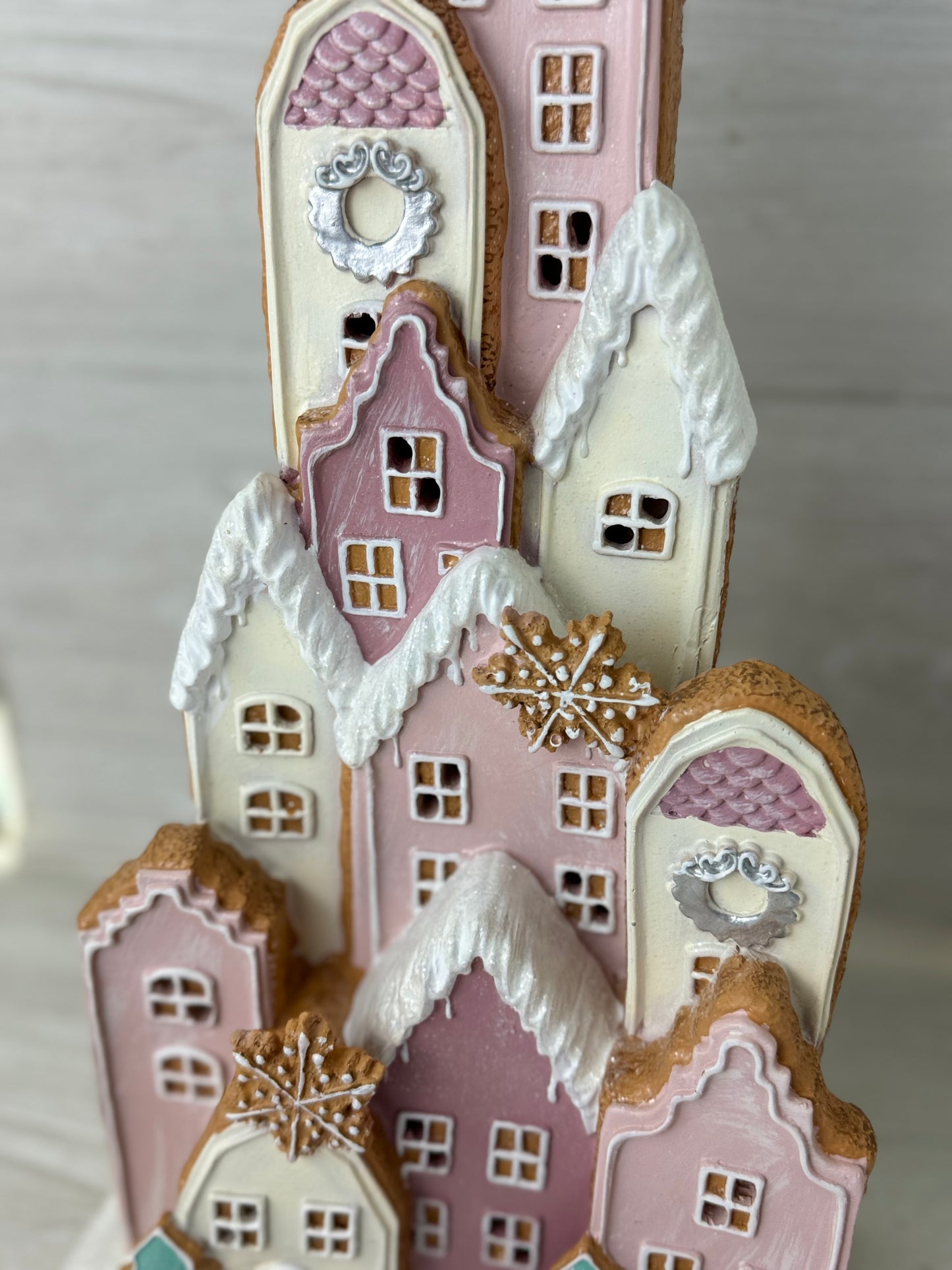 Cupcakes & Cashmere Pink Gingerbread House Village