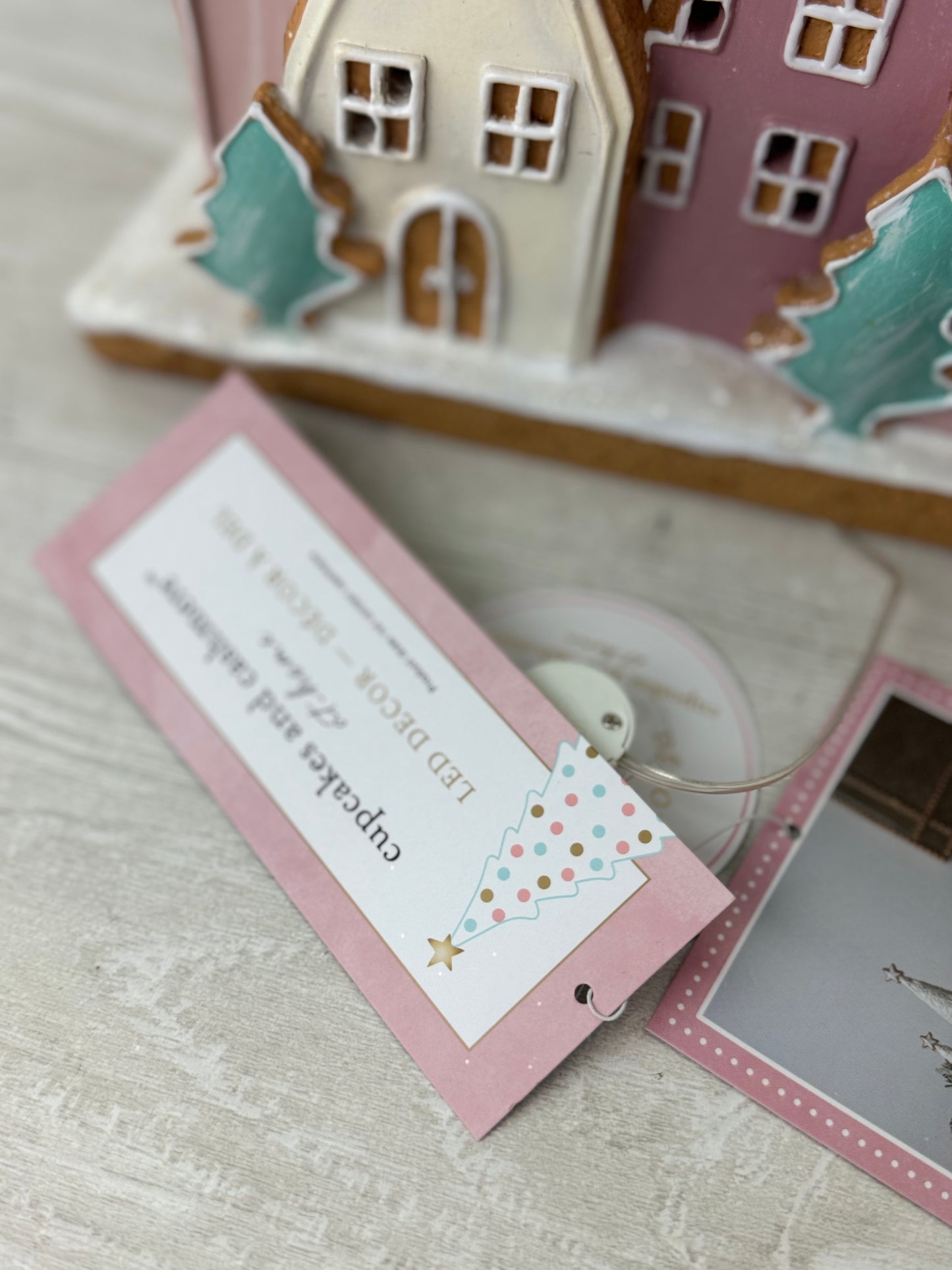 Cupcakes & Cashmere Pink Gingerbread House Village