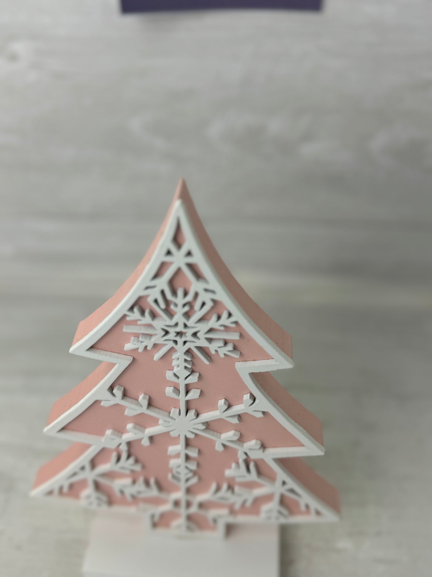 Pink Wooden Christmas Tree