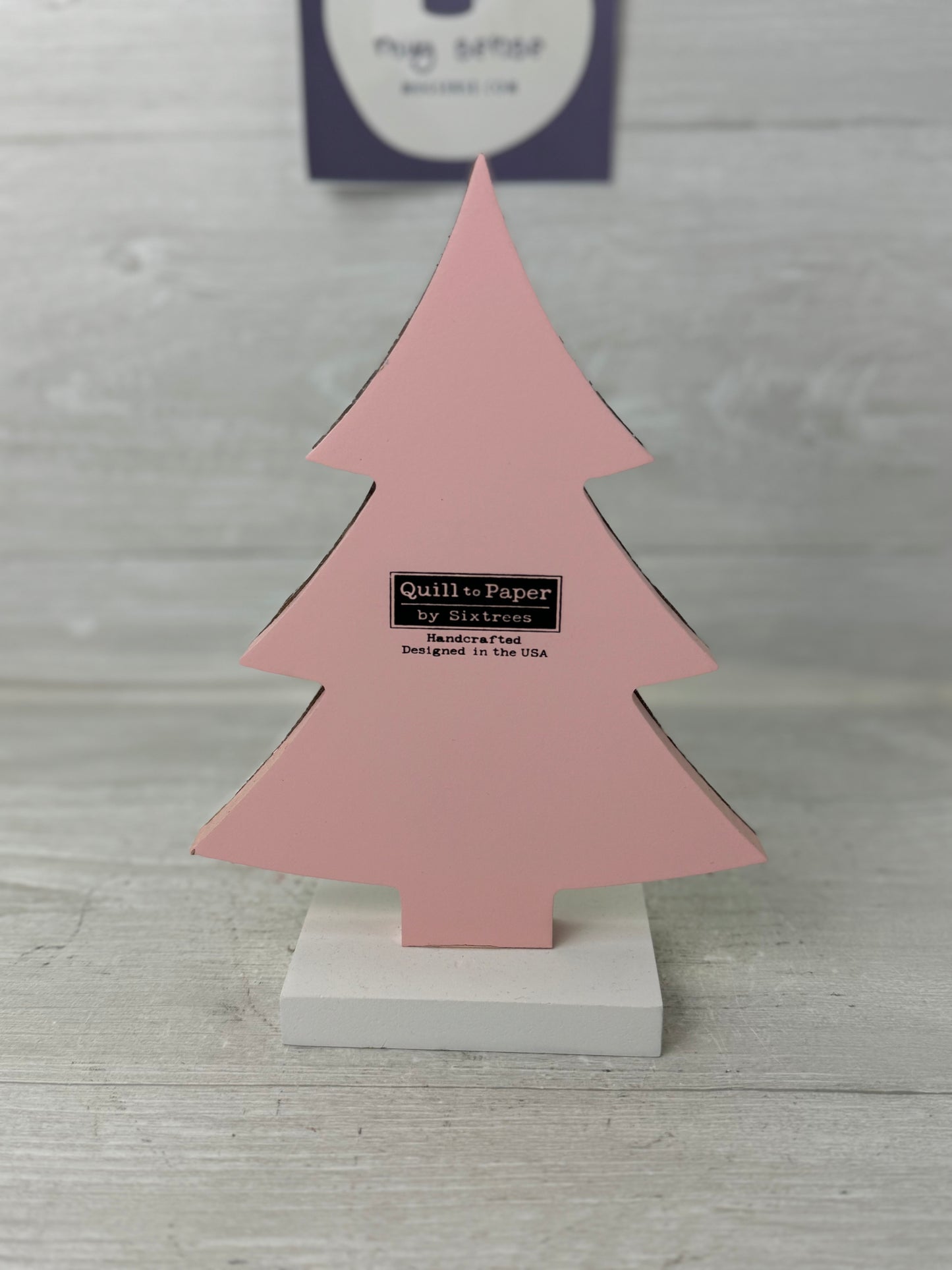 Pink Wooden Christmas Tree