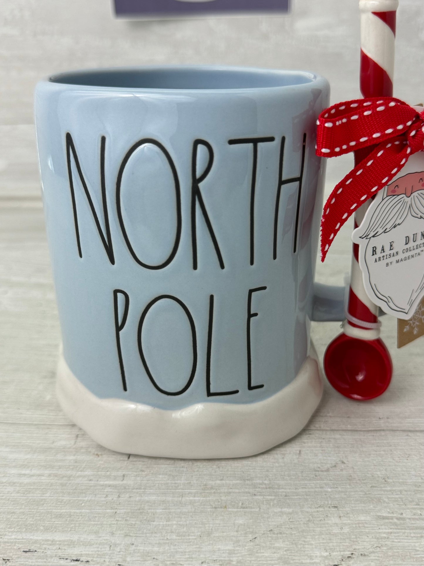 Rae Dunn North Pole Mug with Stirrer