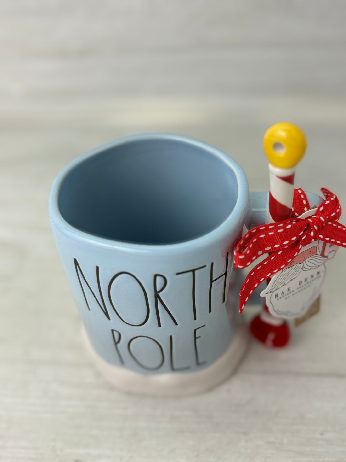 Rae Dunn North Pole Mug with Stirrer