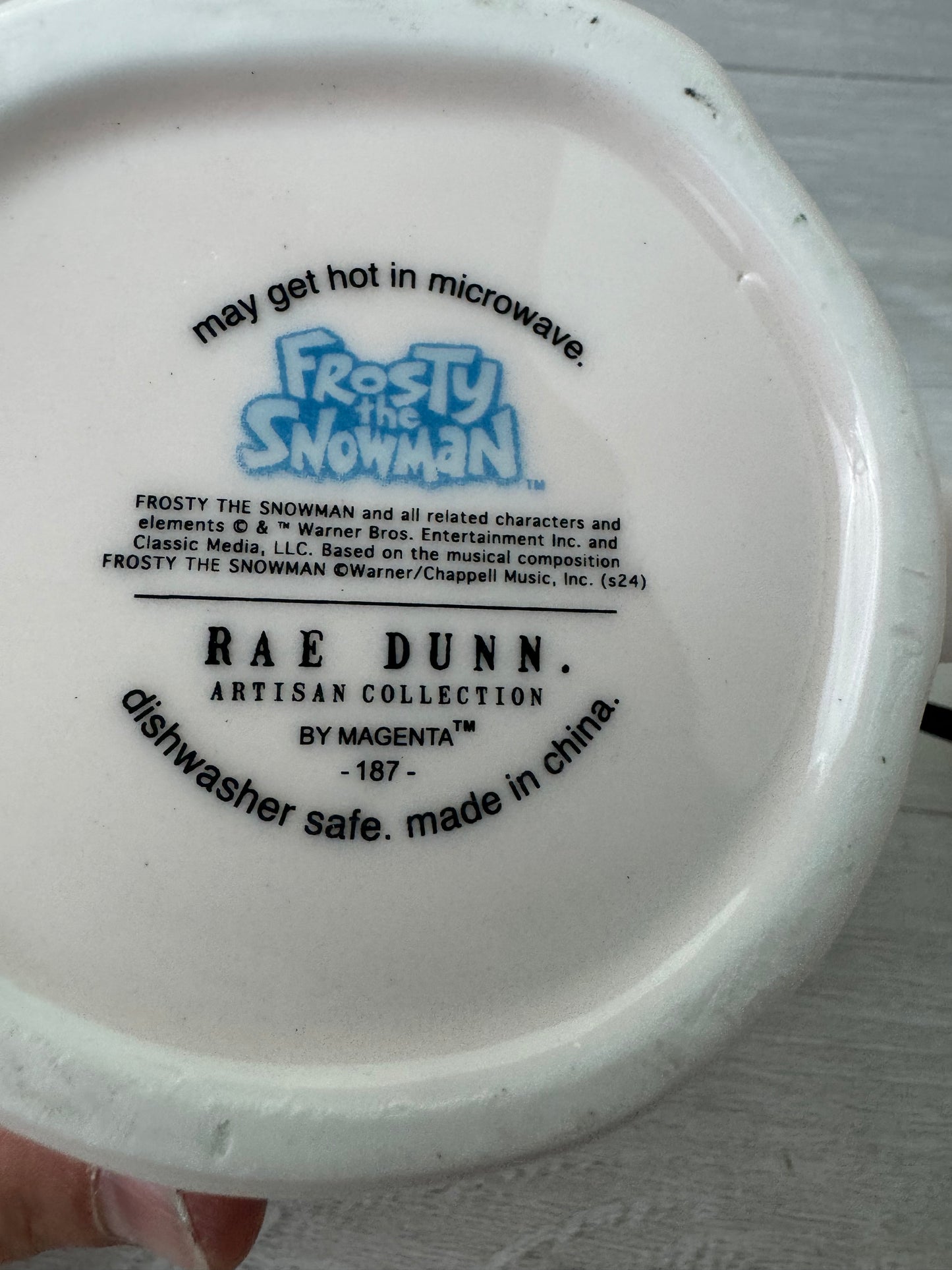 Rae Dunn Frosty The Snowman "Happy Birthday" Mug