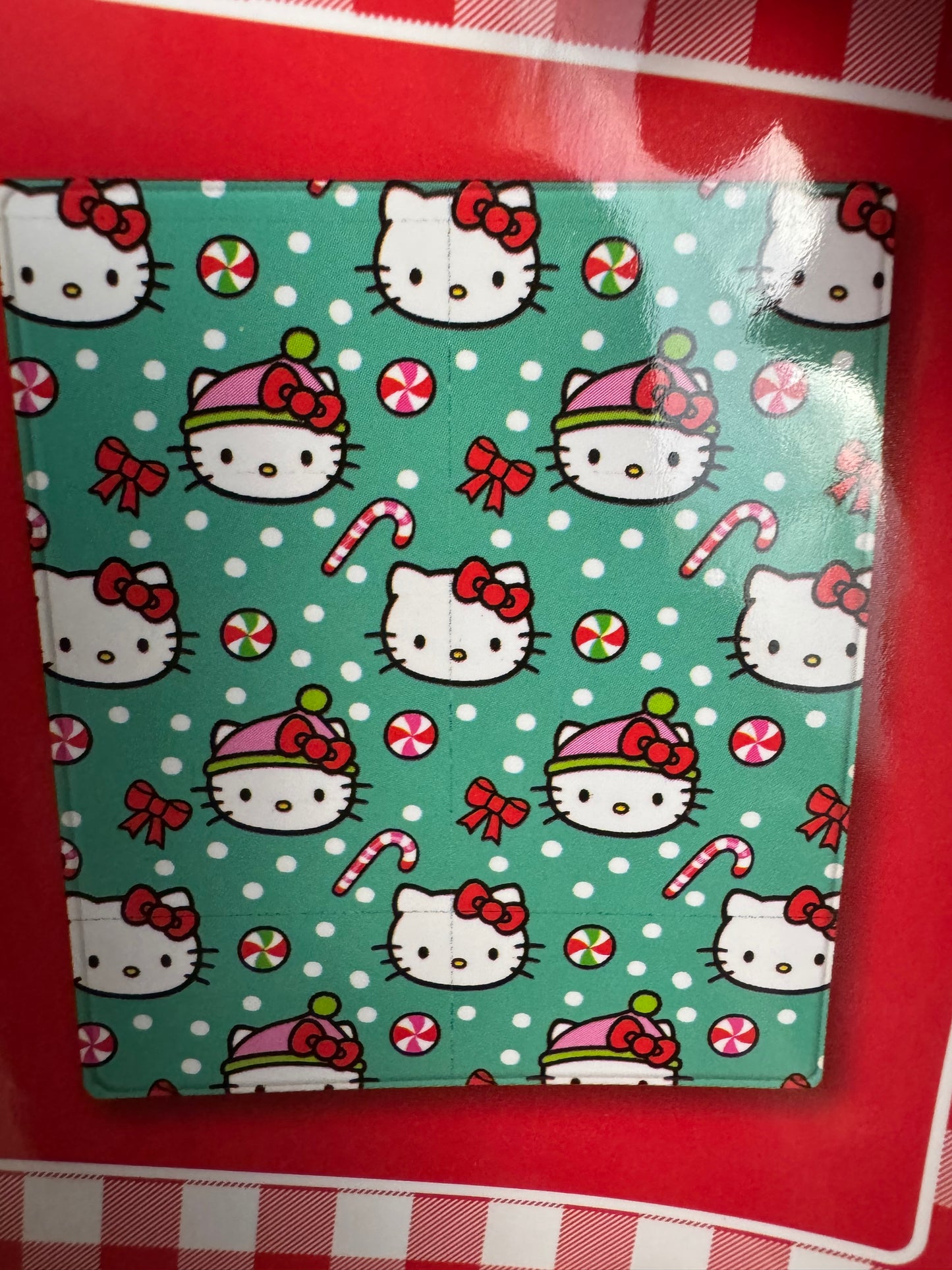 Hello Kitty Christmas Green Peppermint Throw Blanket