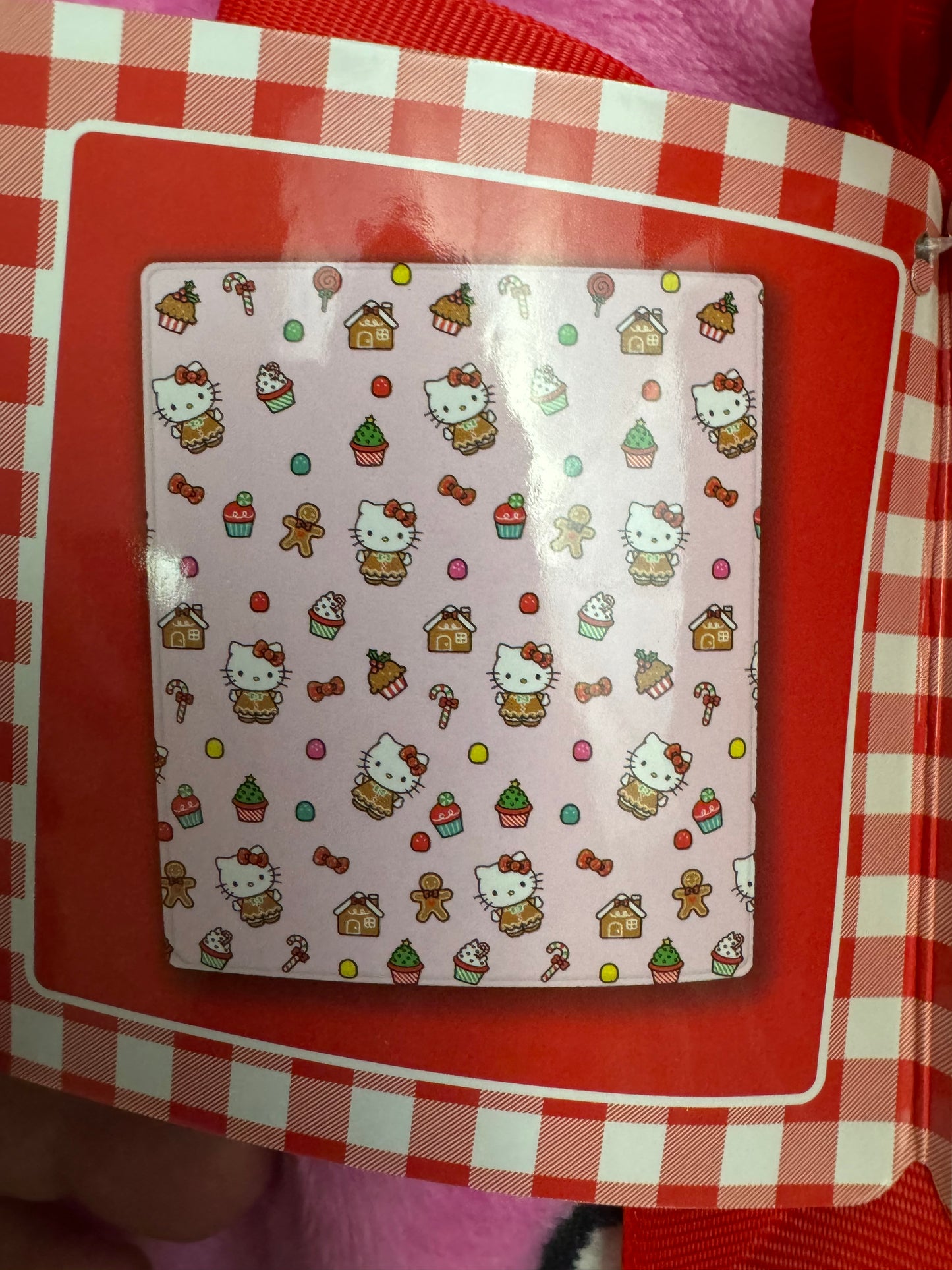 Hello Kitty Christmas Pink Gingerbread Throw Blanket