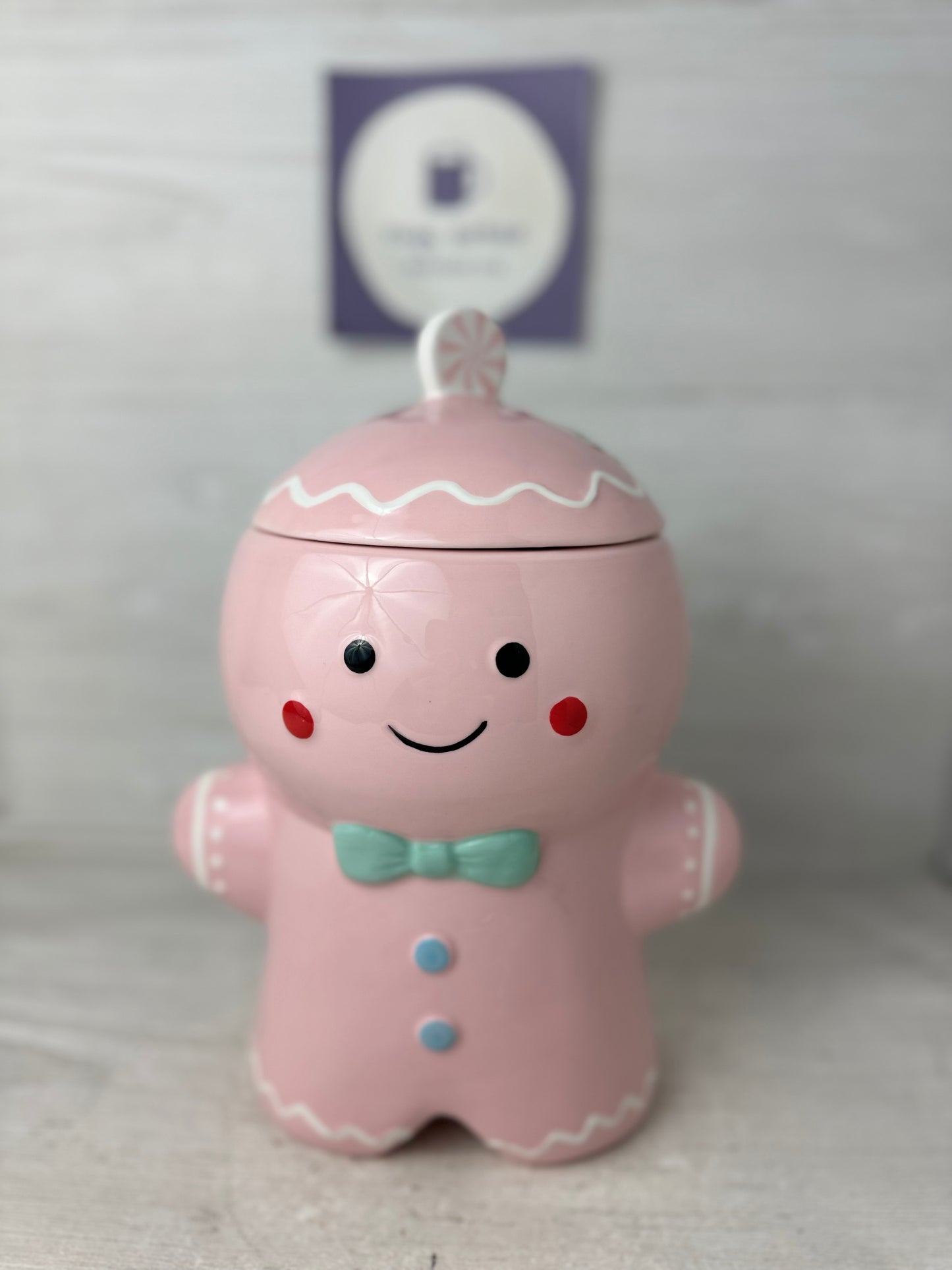 Lang Pink Gingerbread Cookie Jar Canister