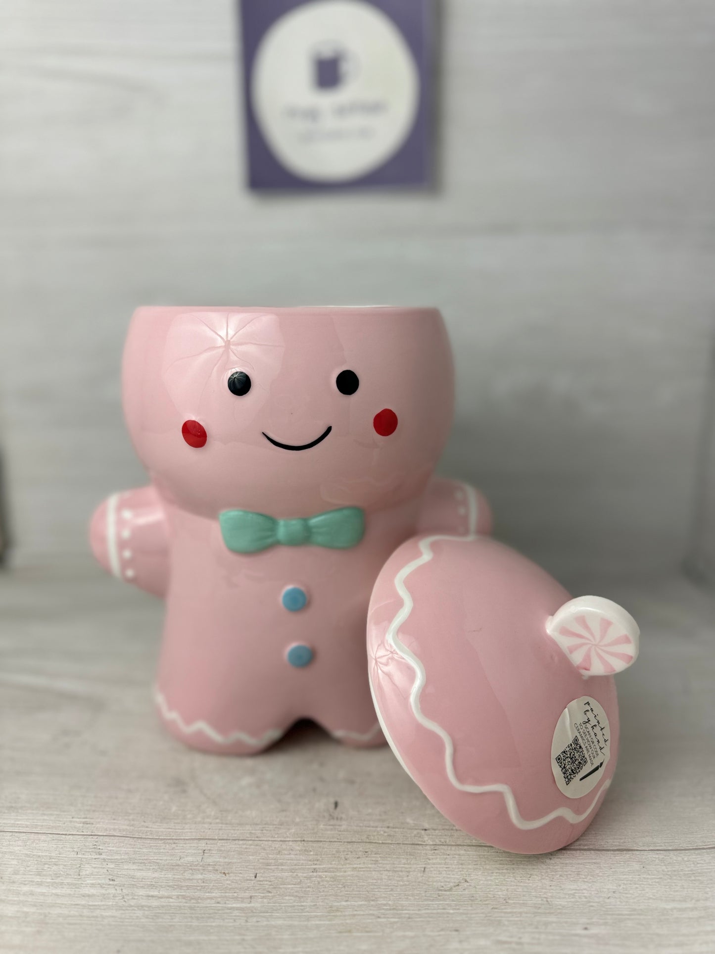 Lang Pink Gingerbread Cookie Jar Canister