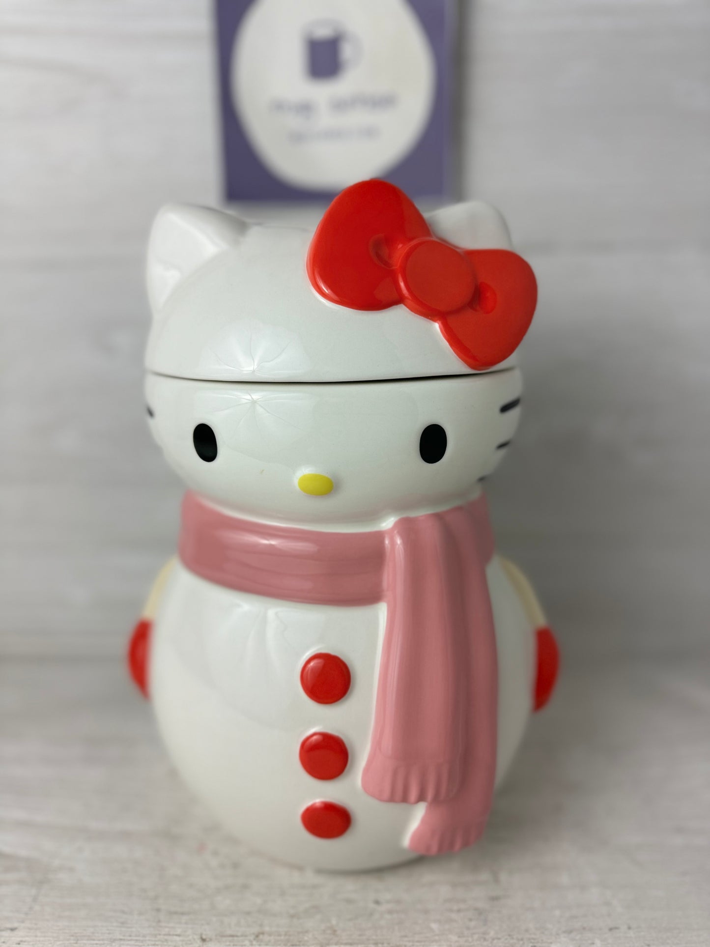 Hello Kitty Snowman Cookie Jar Canister