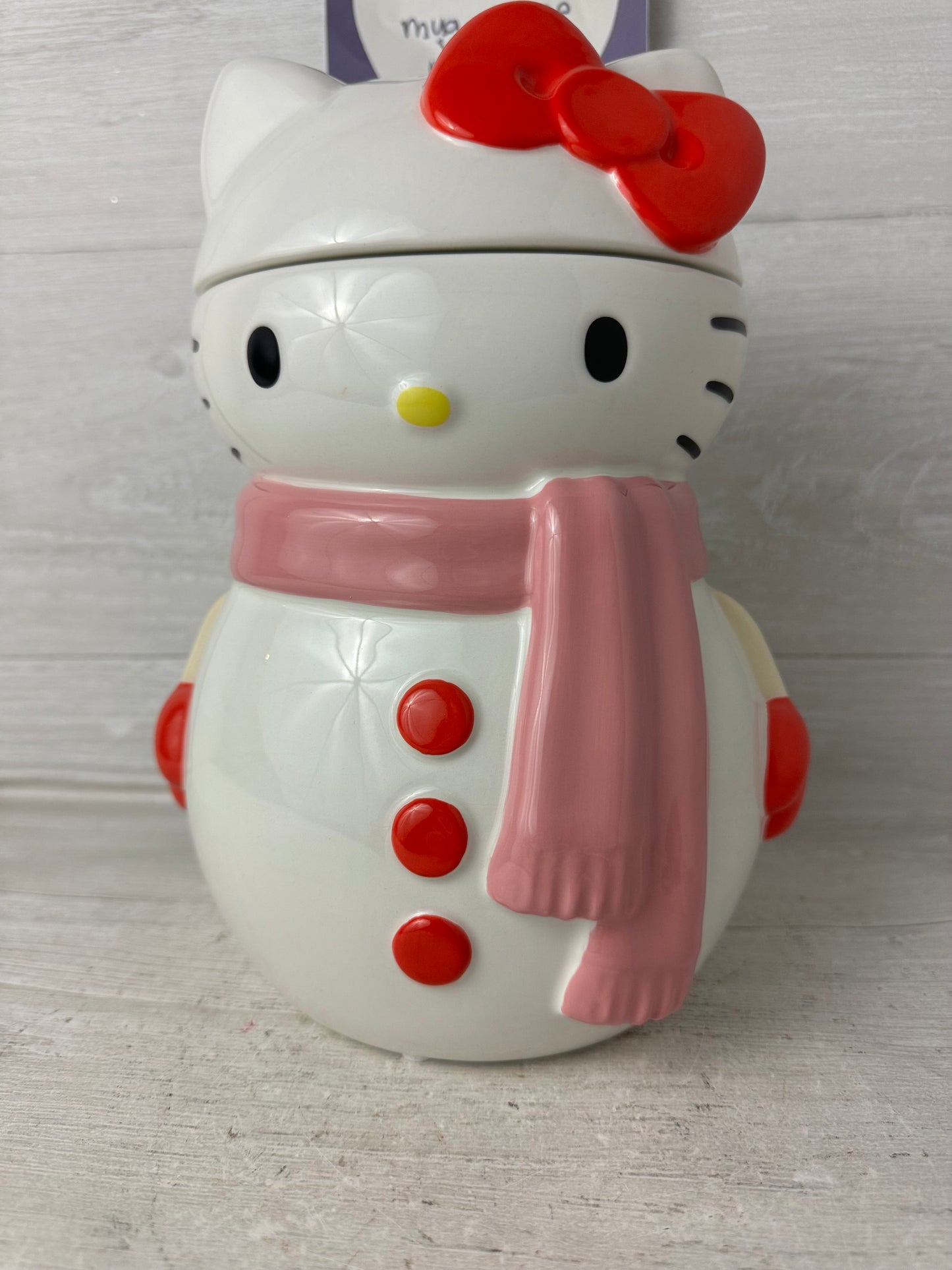 Hello Kitty Snowman Cookie Jar Canister