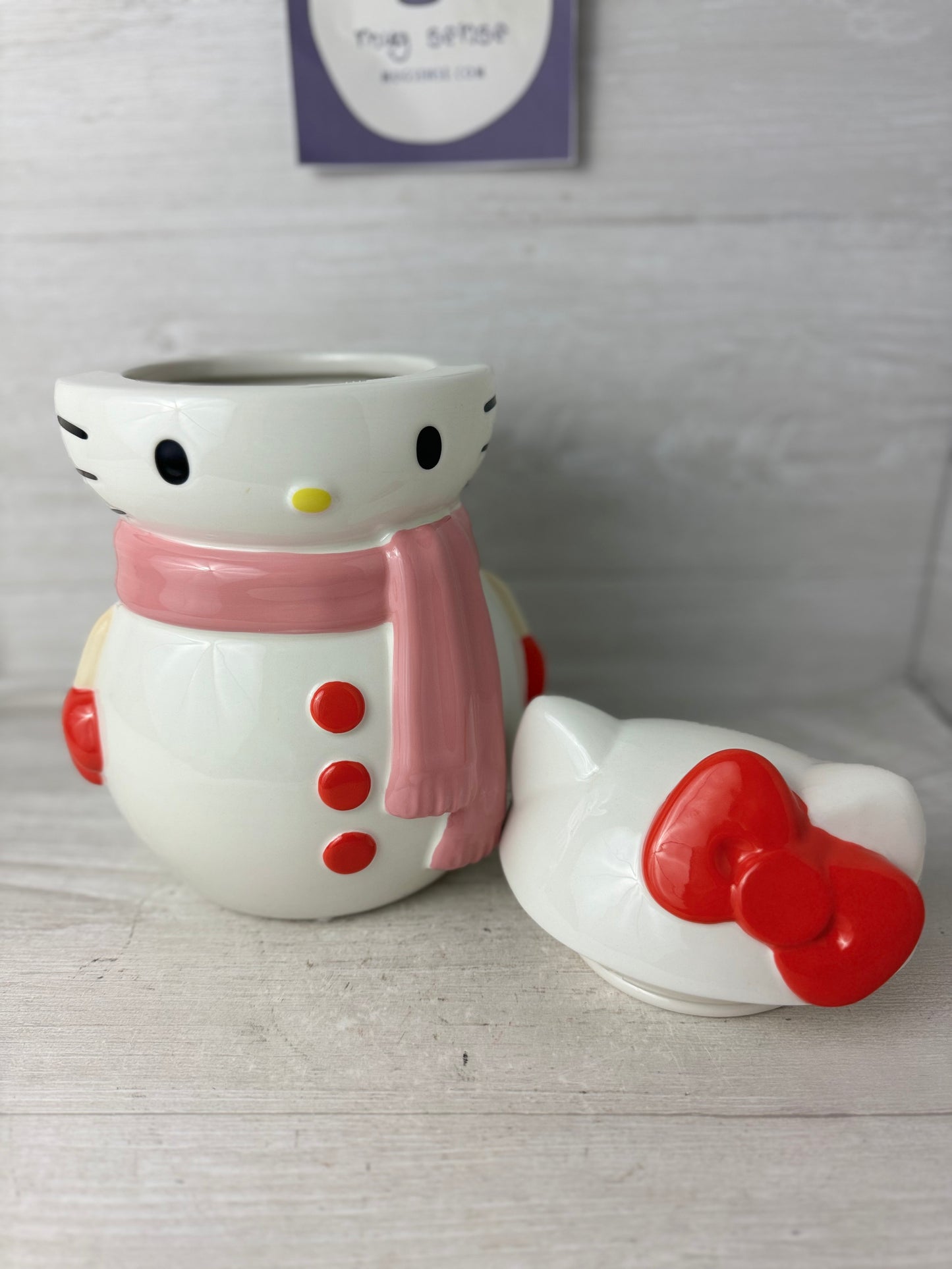 Hello Kitty Snowman Cookie Jar Canister