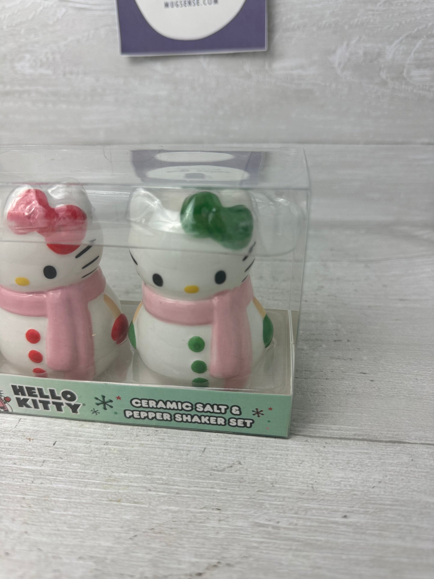 Hello Kitty Snowman Salt & Pepper Shakers